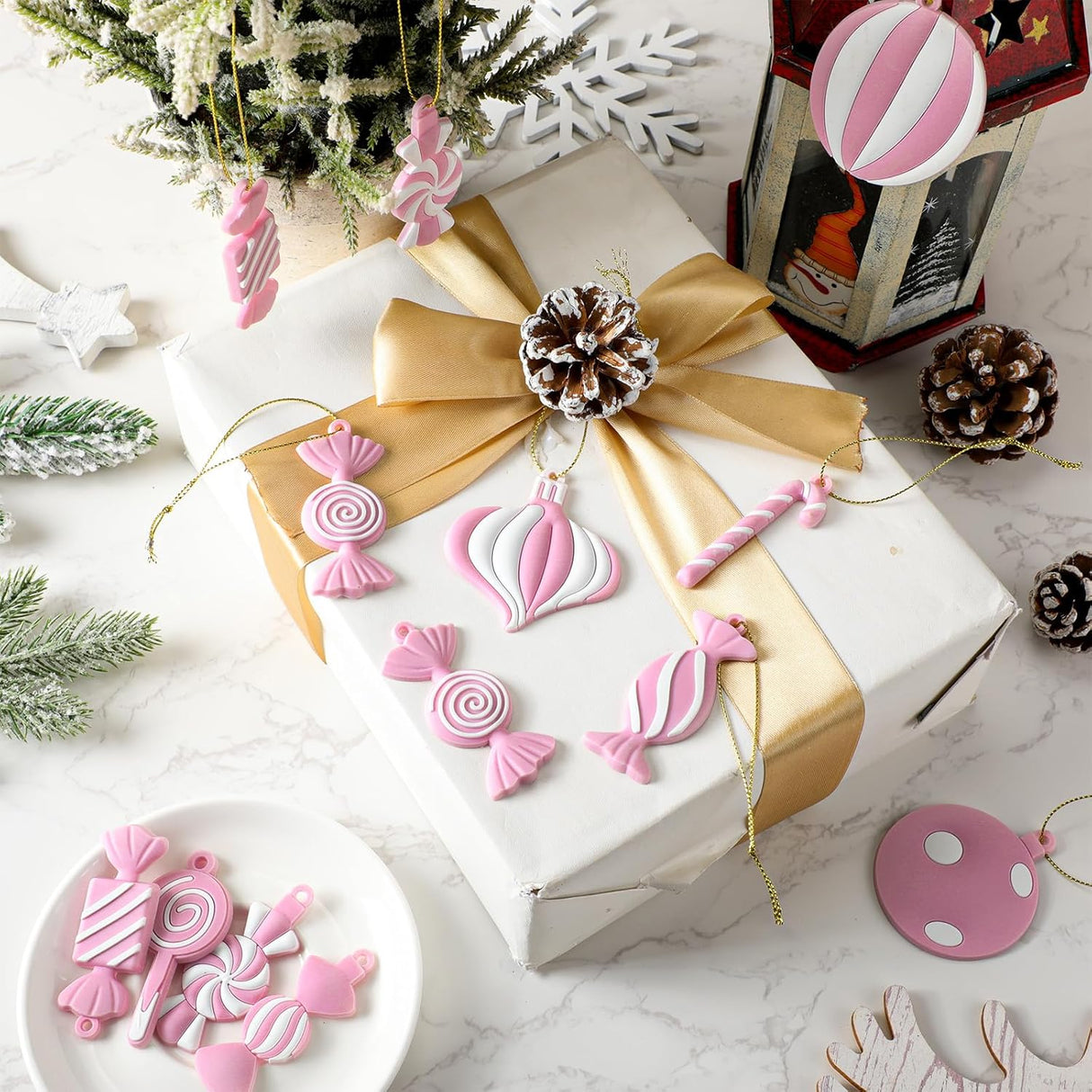 Adornos de Navidad Panelee, PVC, Lollipop, 20 piezas, modelo Xmas