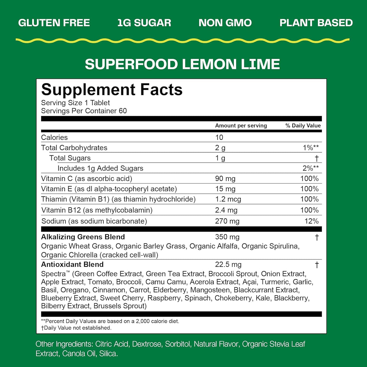 Suplemento fizzy green Grass Tabletas efervescentes 6 pack