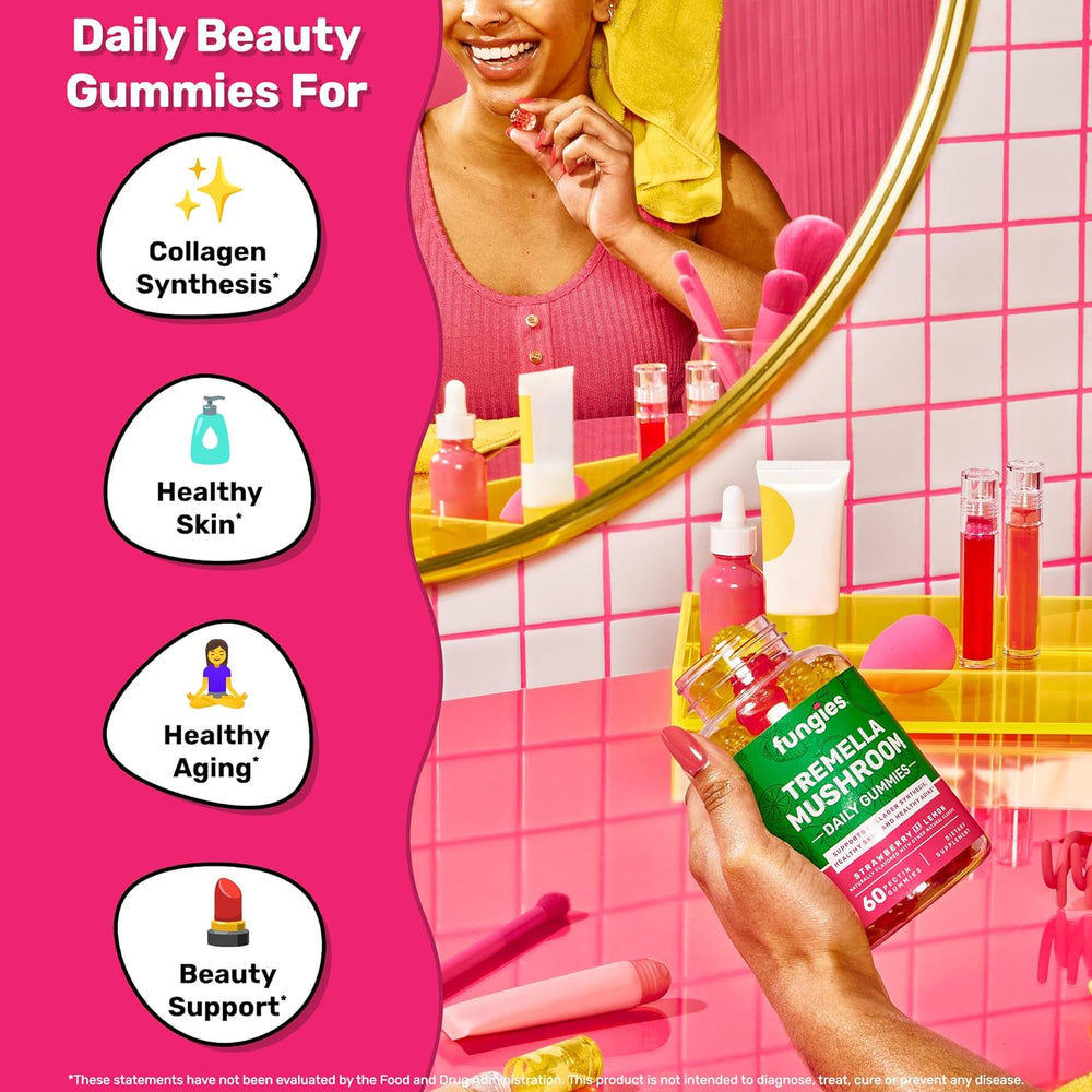 Suplemento Gomitas diarias de hongos colágeno de belleza 60u