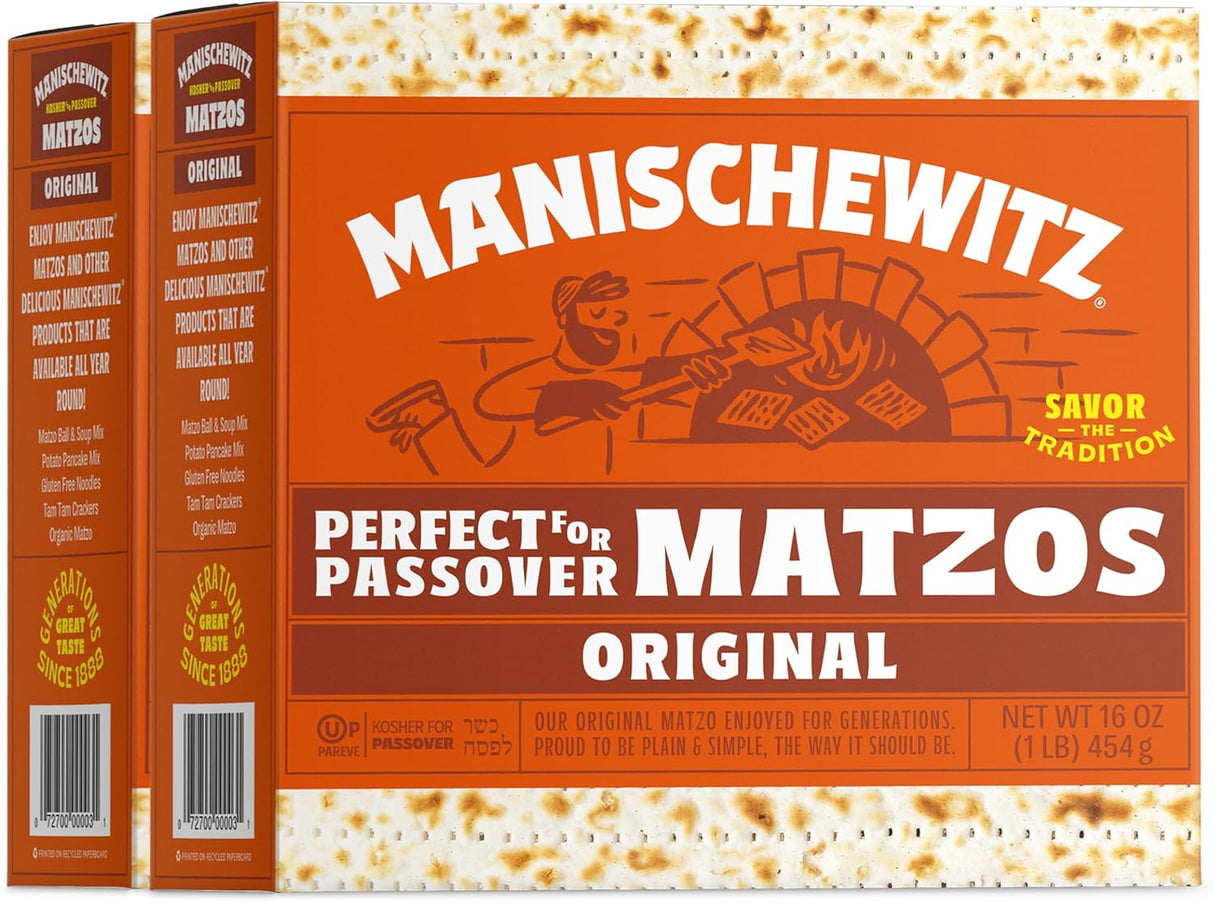 2 Packs de galletas Matzos Crackers frescas Manischewitz