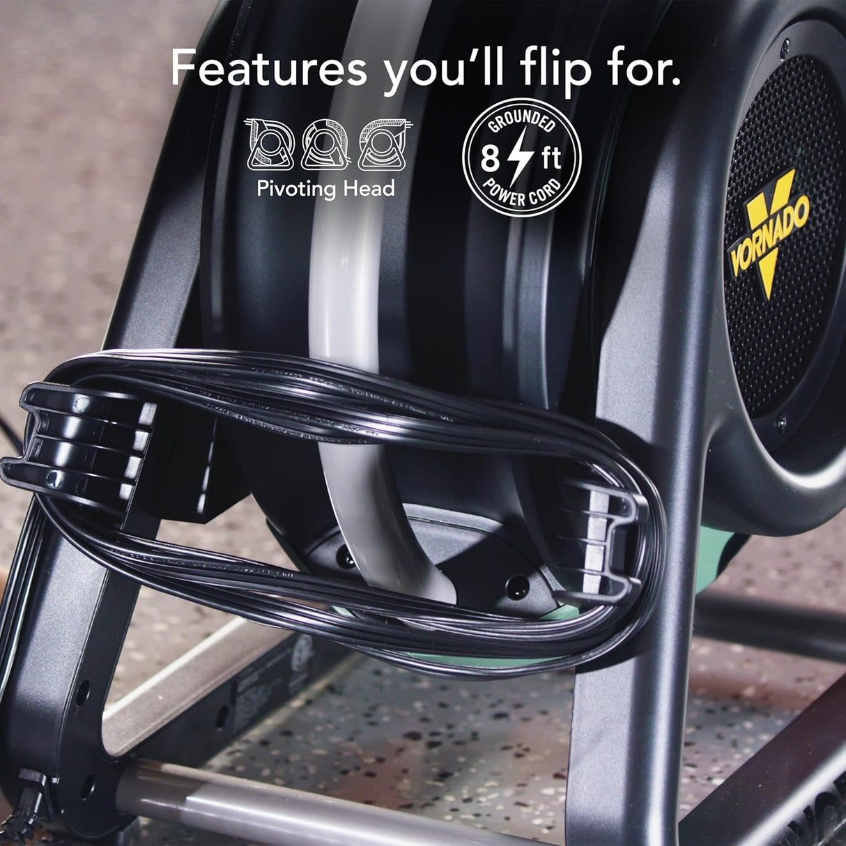 Ventilador Vornado RTR Alta Velocidad, 3 Velocidades, 8ft Cord