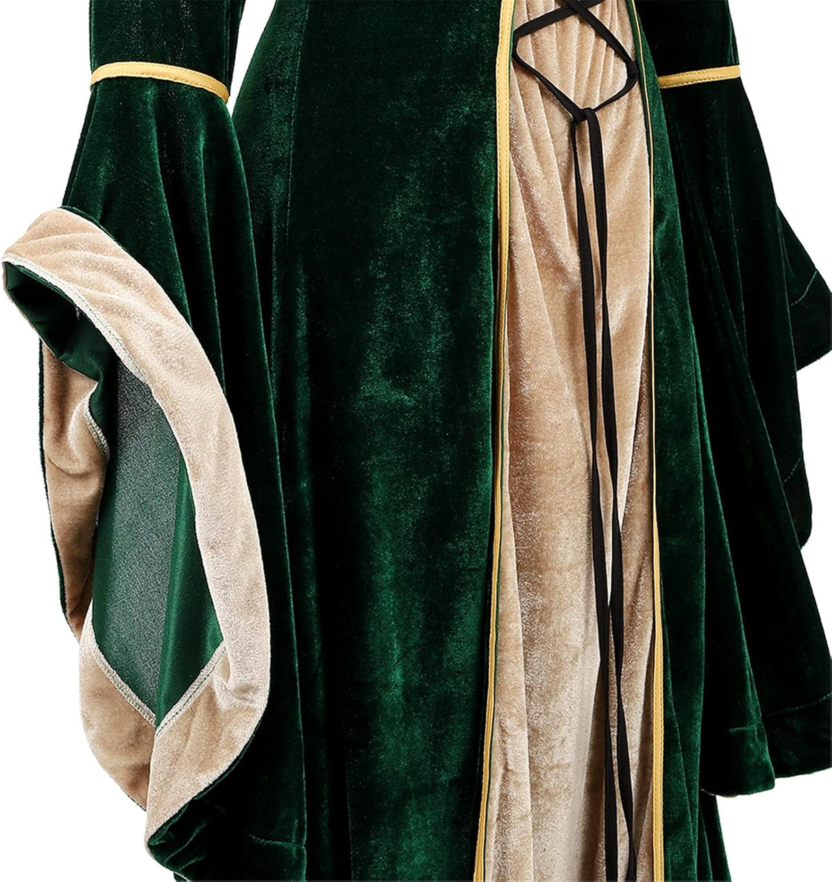 Disfraces de terciopelo medieval verde talla M