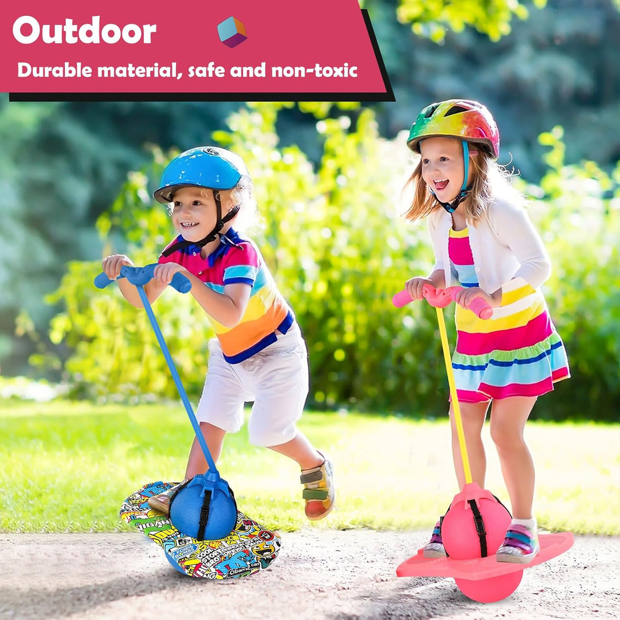 Pogo Jumper BoterLun, con manija, para niños y adultos