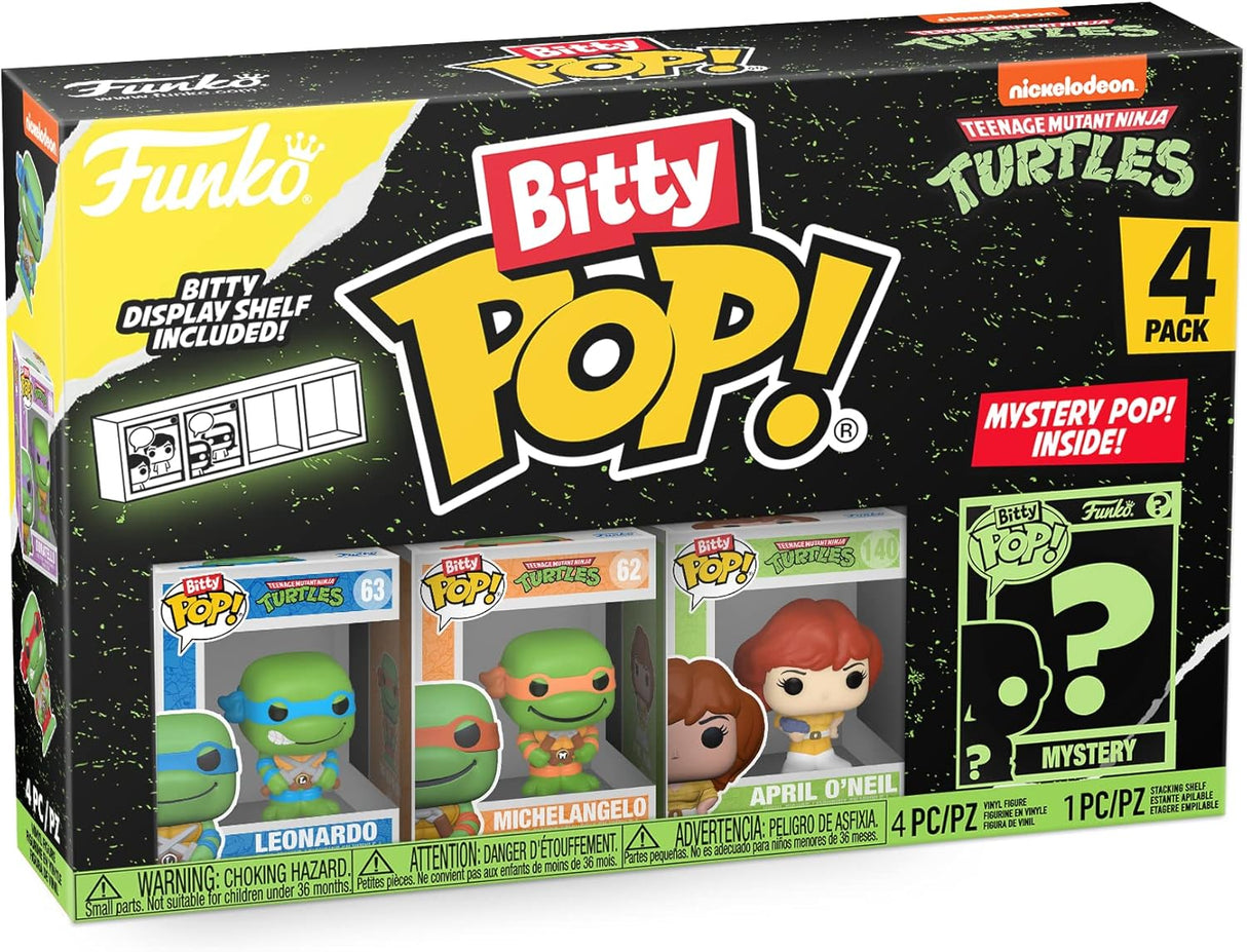 Funko Bitty Pop! TMNT 4-Pack: Leonardo, Michelangelo, April, Chase