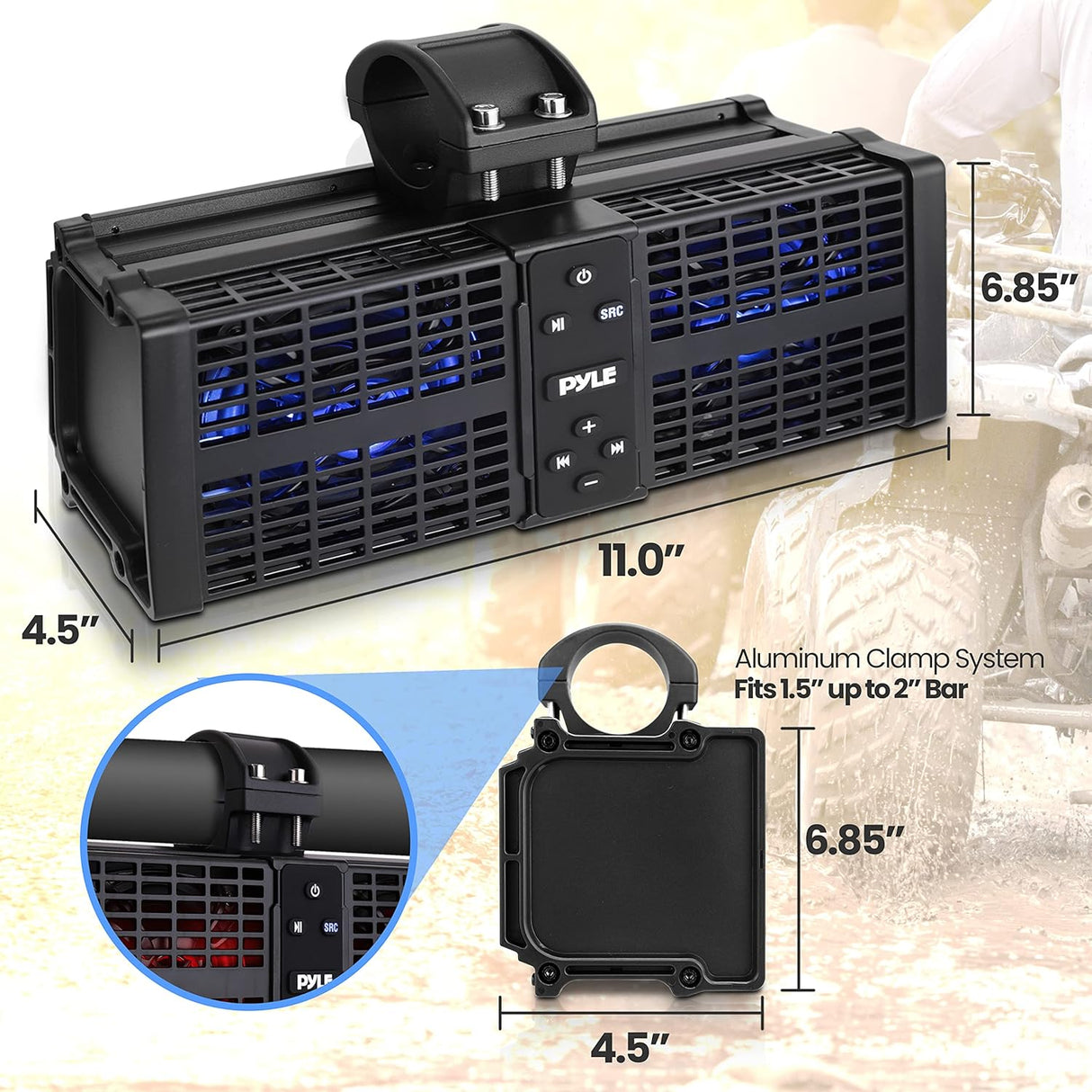 Parlantes de barra de sonido marino PYLE PWPSB1102