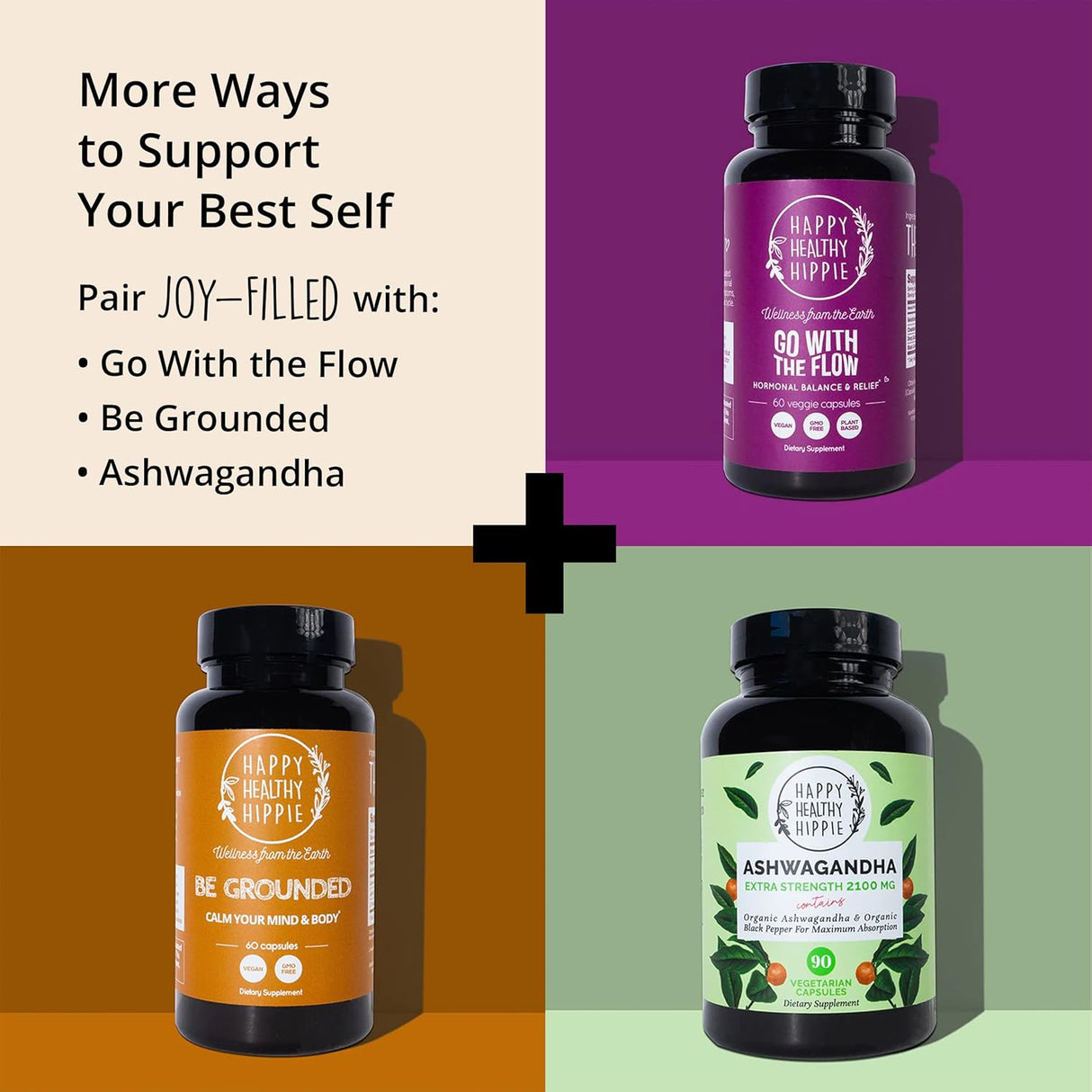 Suplemento de Ánimo con Hierbas | Soporte Natural | 180 ct