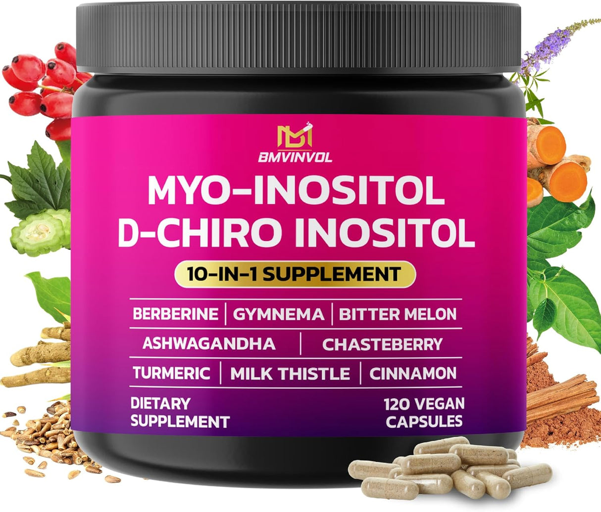 BMVINVOL Suplemento de Inositol con Berberina, 120 cápsulas