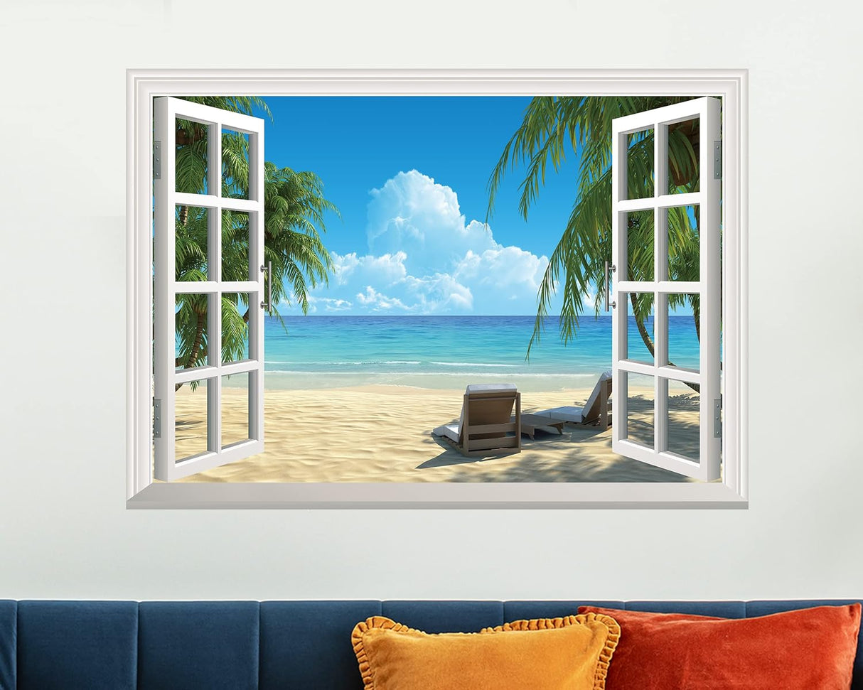 Adhesivo de pared falso para ventana, mural de pared.