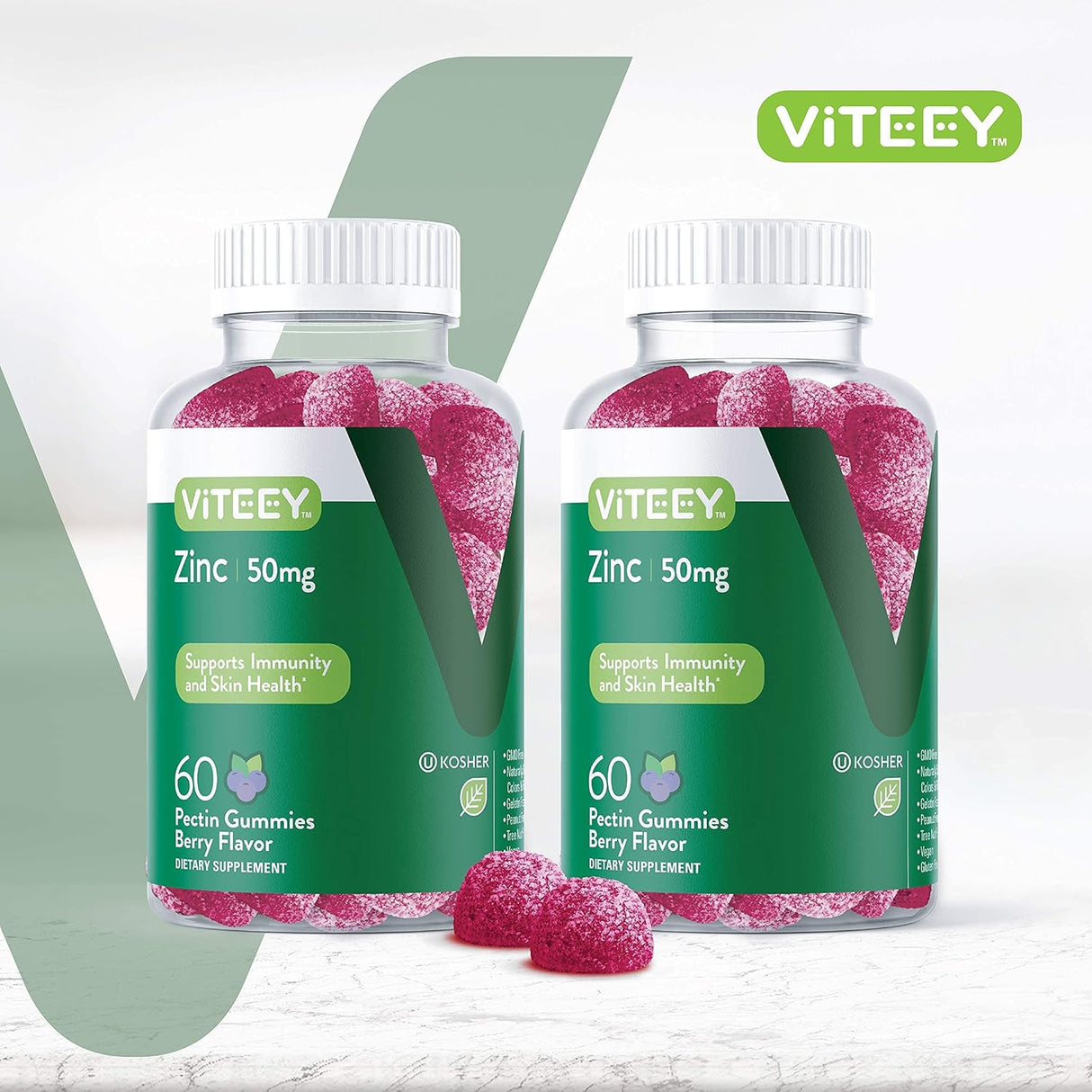 Suplemento Gomitas de zinc de 50 mg inmunológico saludable