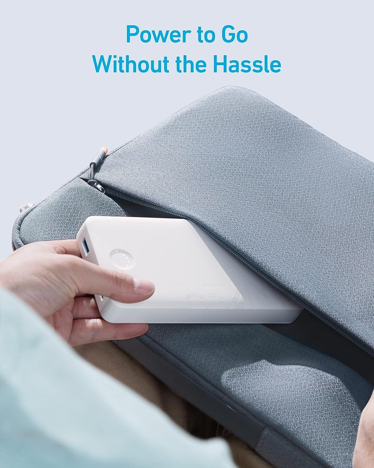 Cargador portátil banco de energía de 20,000 mAh blanco