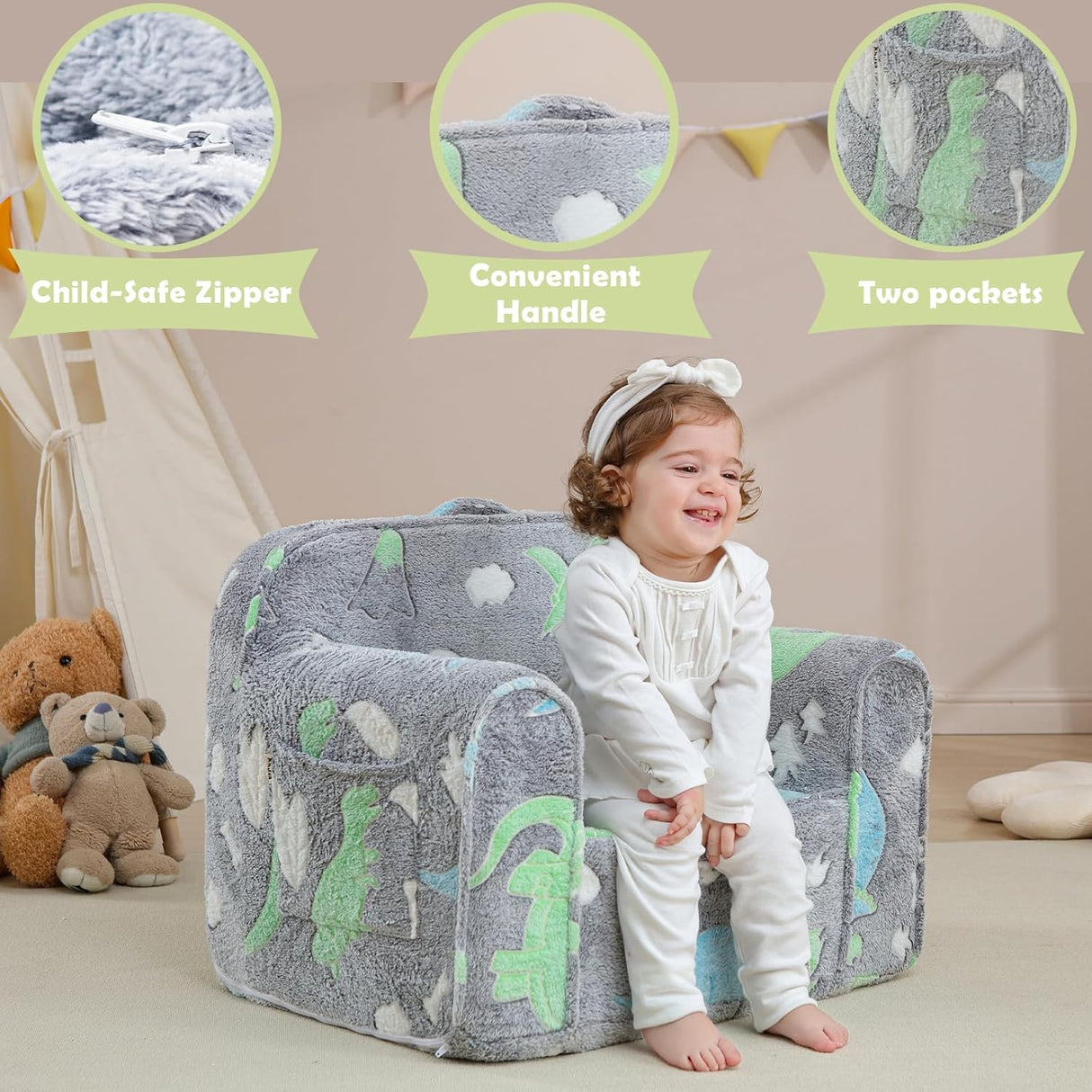 sillón para niños pequeños, sofá para bebés y niños.Kisdsa
