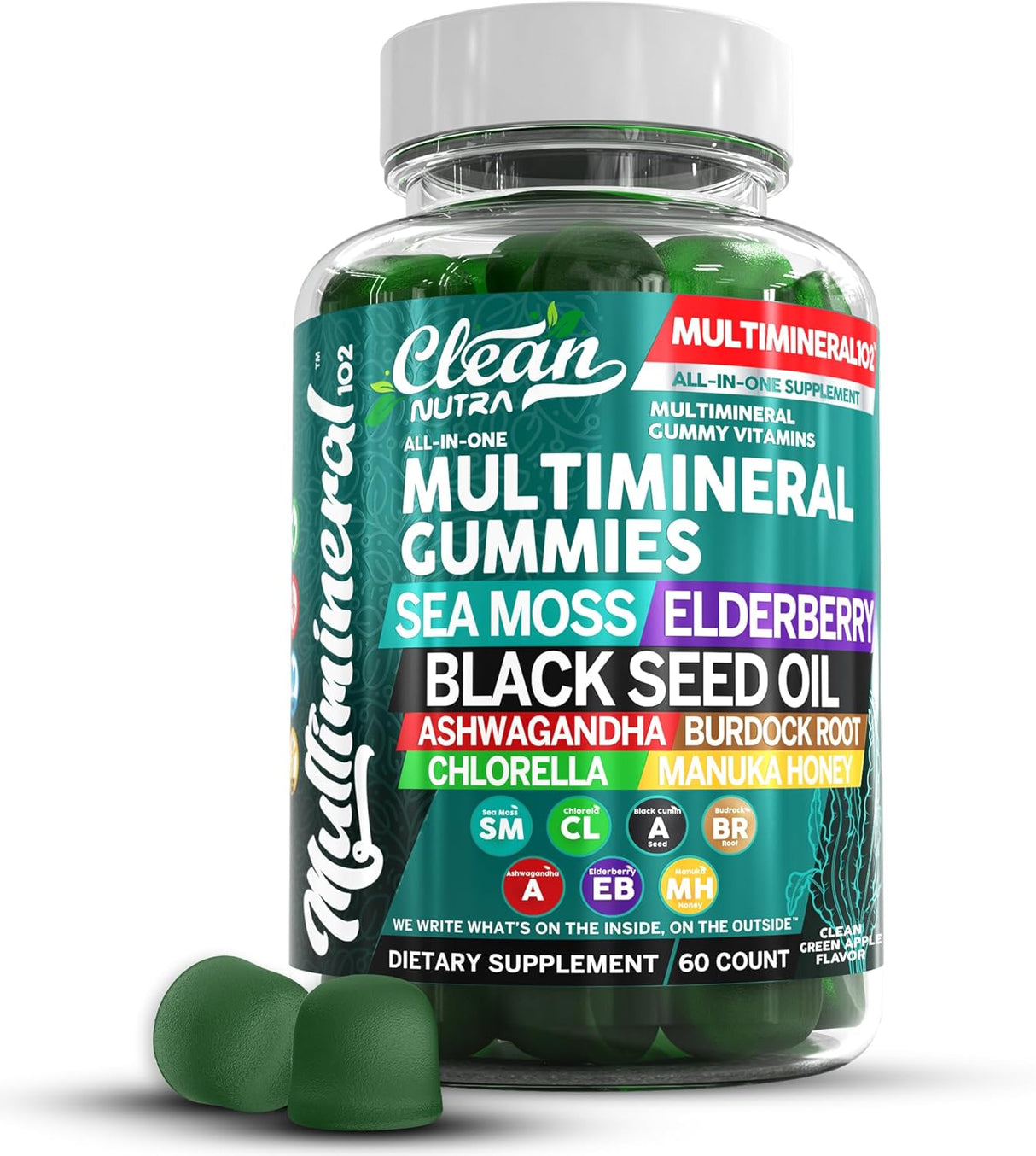 Gummies de Musgo Marino y Aceite de Semilla Negra - Clean Nutra
