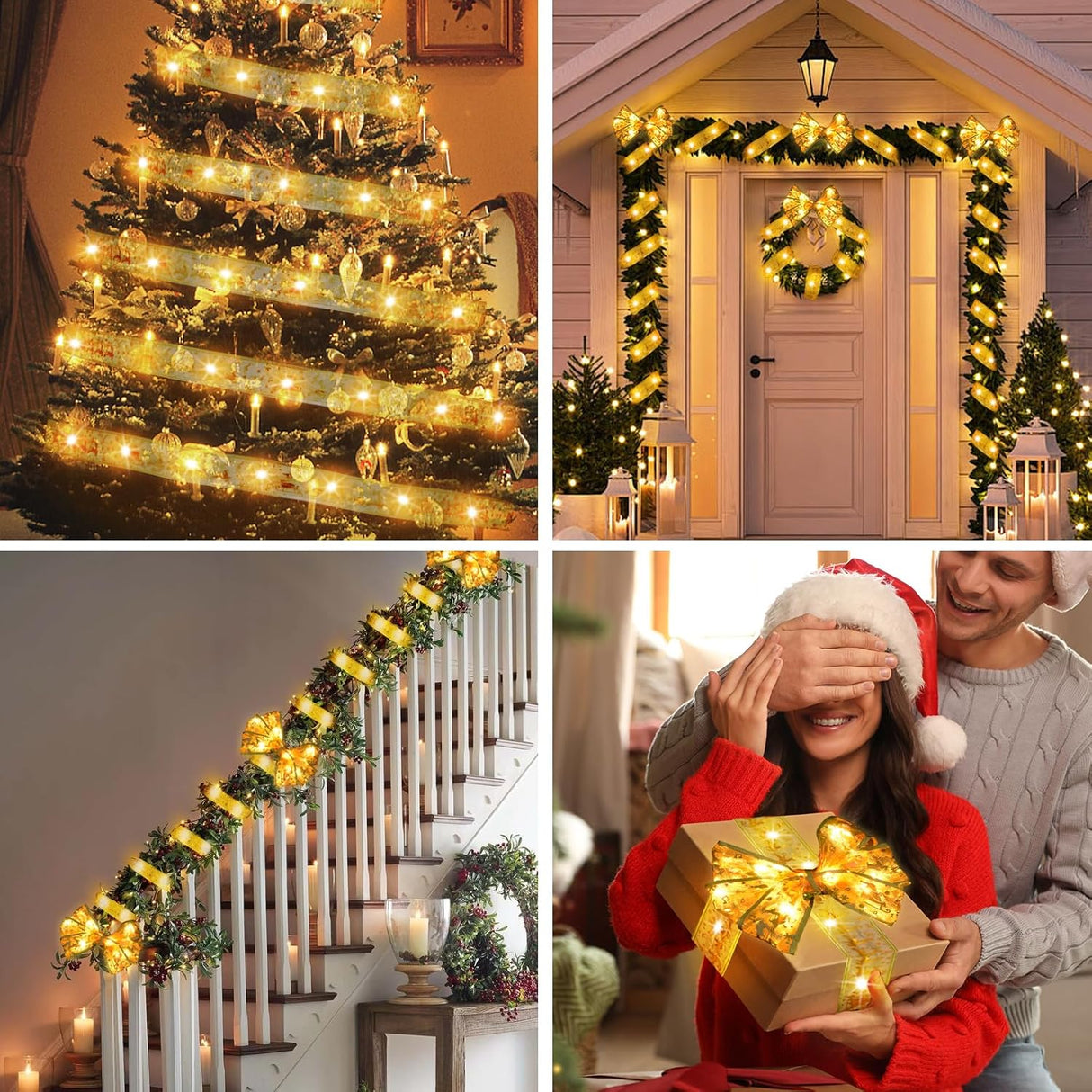 Decoraciones de Árbol de Navidad, 100 LED, Modos de Luz, USB