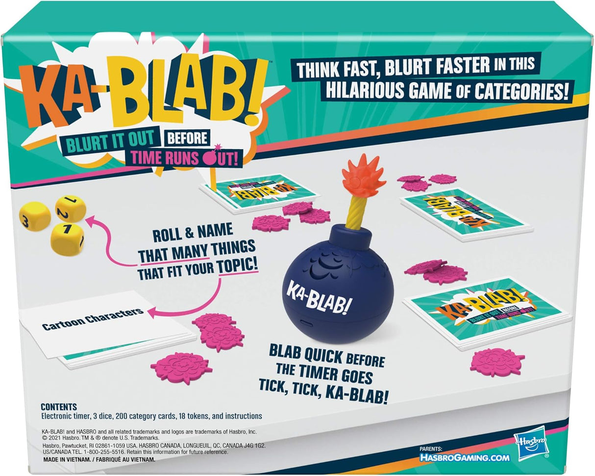 Juego Ka-Blab! de Hasbro Gaming, familiar y divertido para 2-6 jugadores