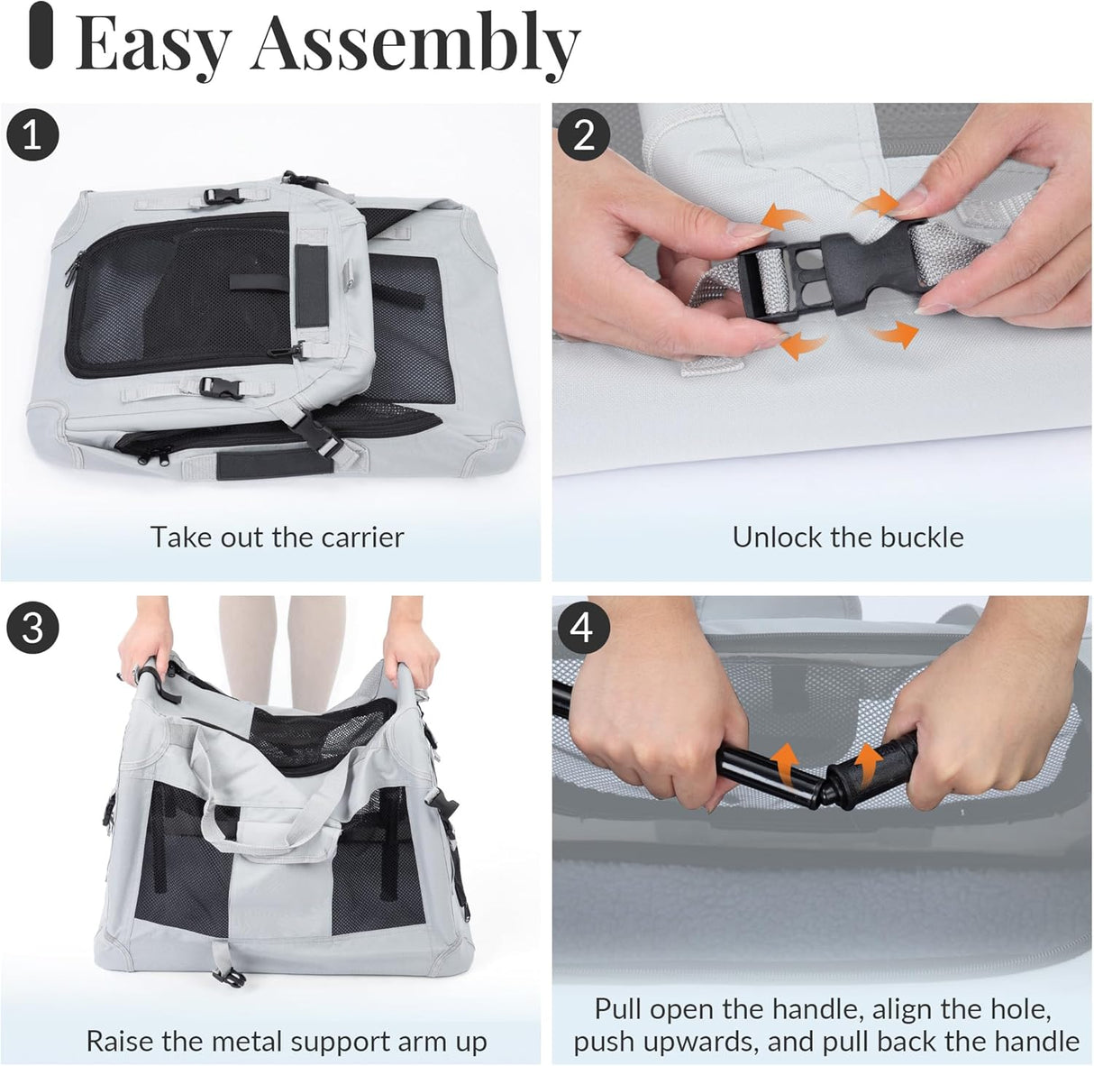 Transportín Extra Grande para 2 Gatos, Collapsible 24x16.5