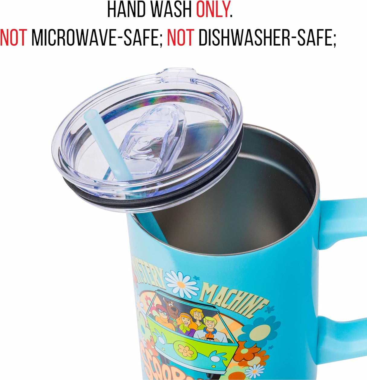 Taza de Acero Inoxidable Scooby Doo 40 oz con Asa y Popote