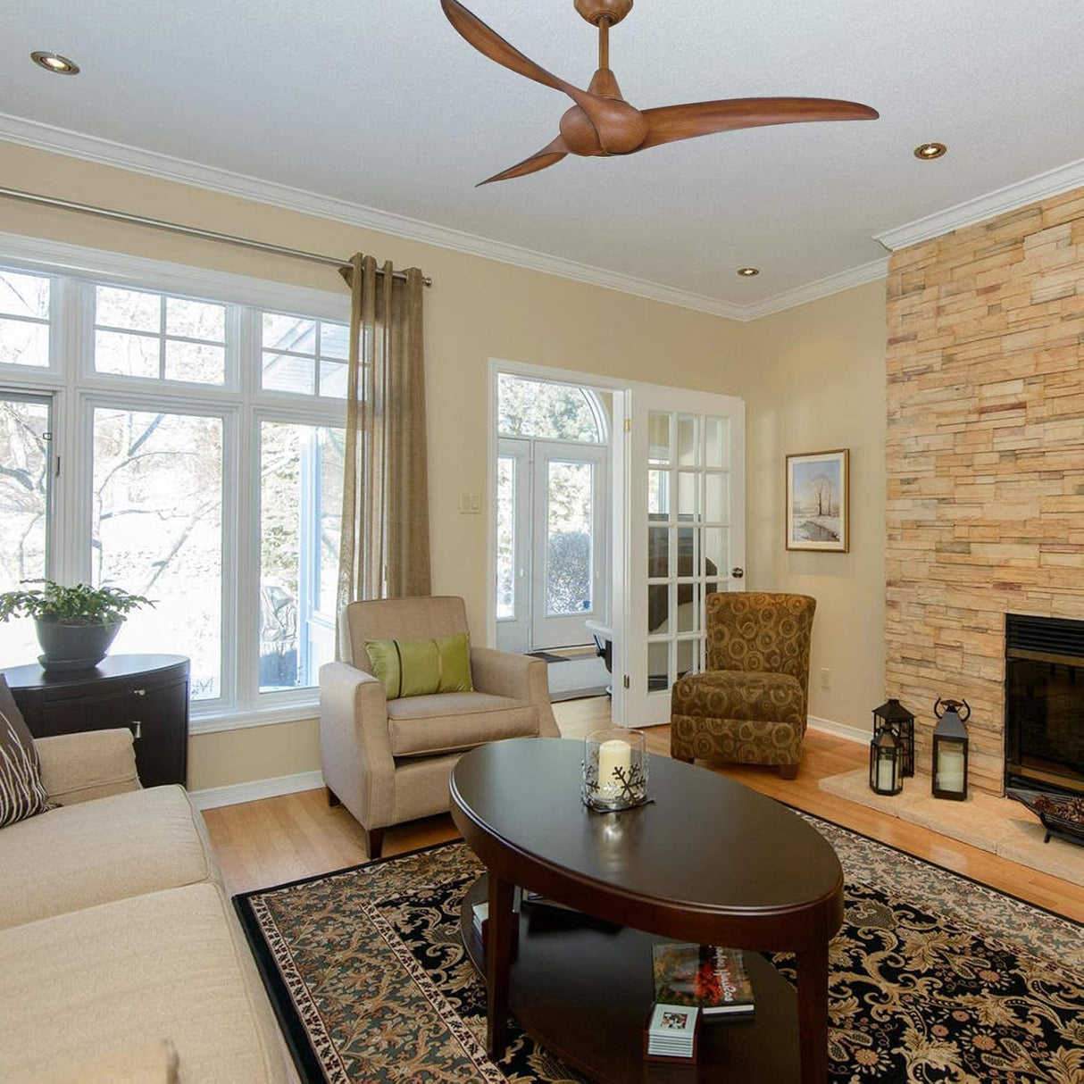 Ventilador con control remoto, Blanco F843-DK MINKA-AIRE