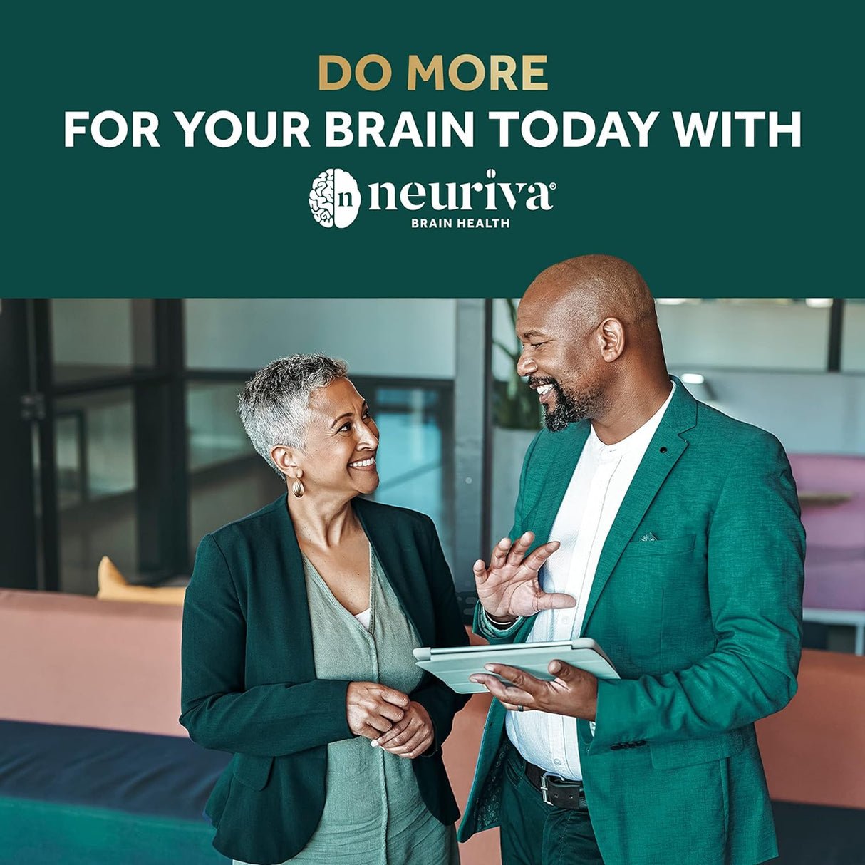 NEURIVA Ultra Decaffeinated Nootropic Brain Supplement, 60 Capsules