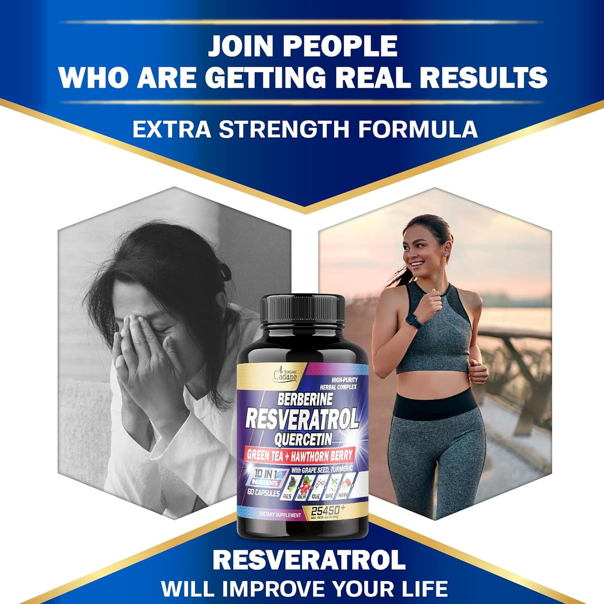 Suplemento de resveratrol prémium de 25450 mg Organic Cadane