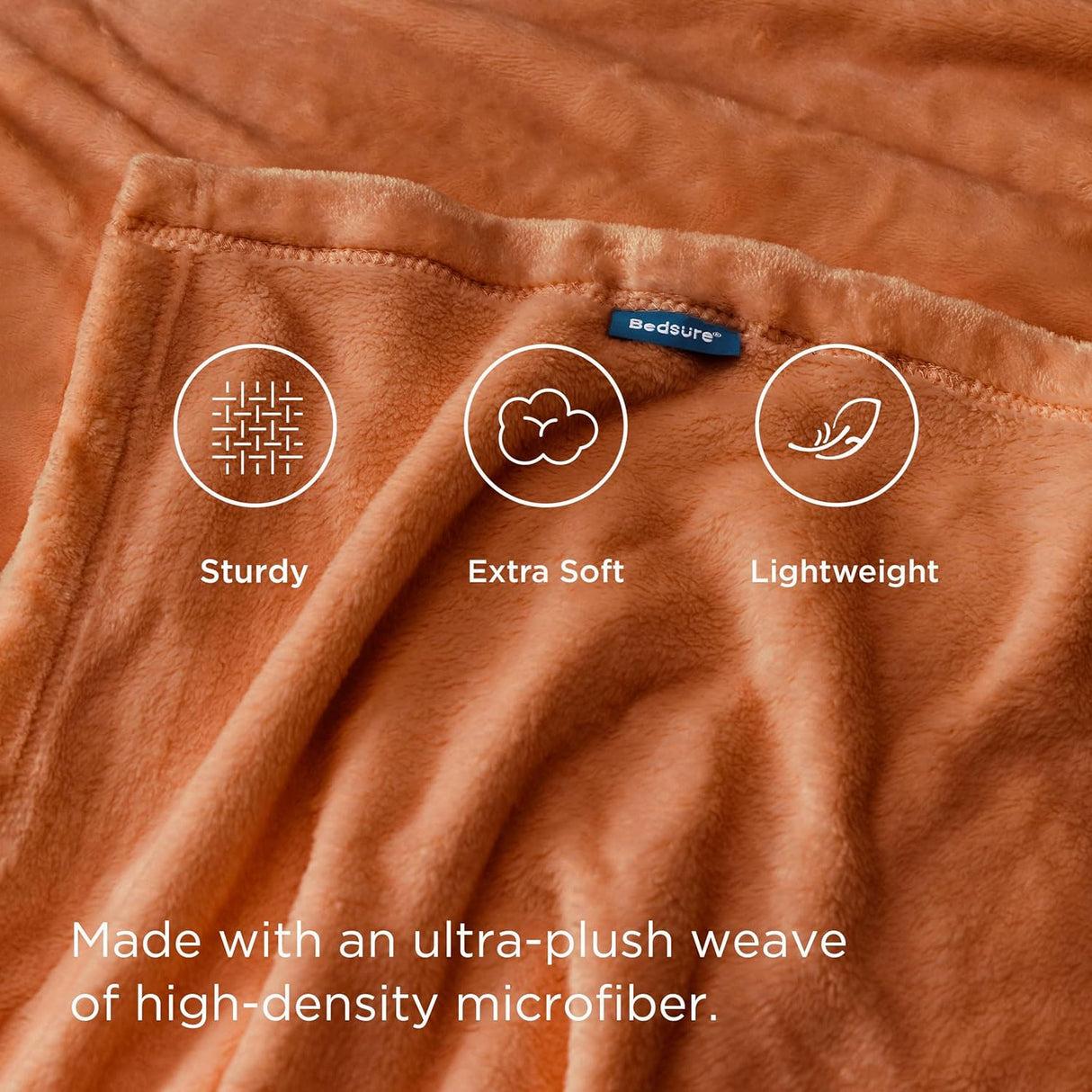 Manta Fleece Bedsure 300GSM Suave Ligera para Sofá y Camping