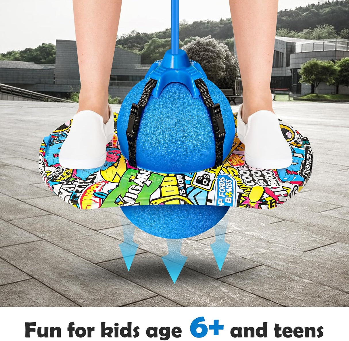 Pogo Jumper BoterLun, con manija, para niños y adultos
