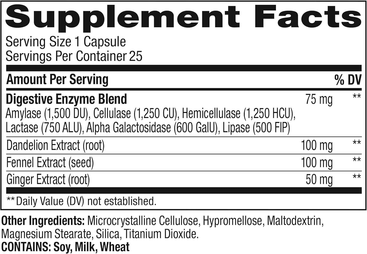 Suplemento OLLY Cápsulas veganas Beat The Bloat 25 unidades