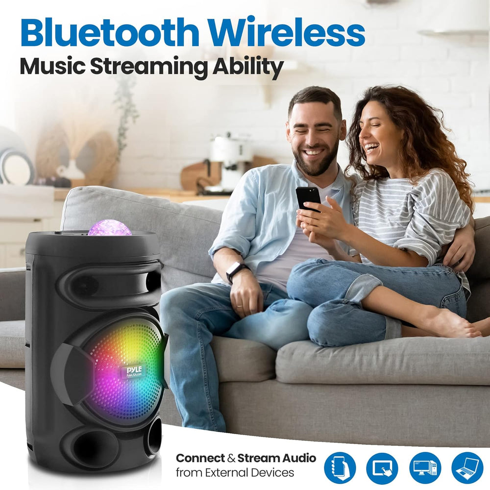 Altavoz PA portátil Bluetooth de 200 W PYLE-PRO PPHP81LTB