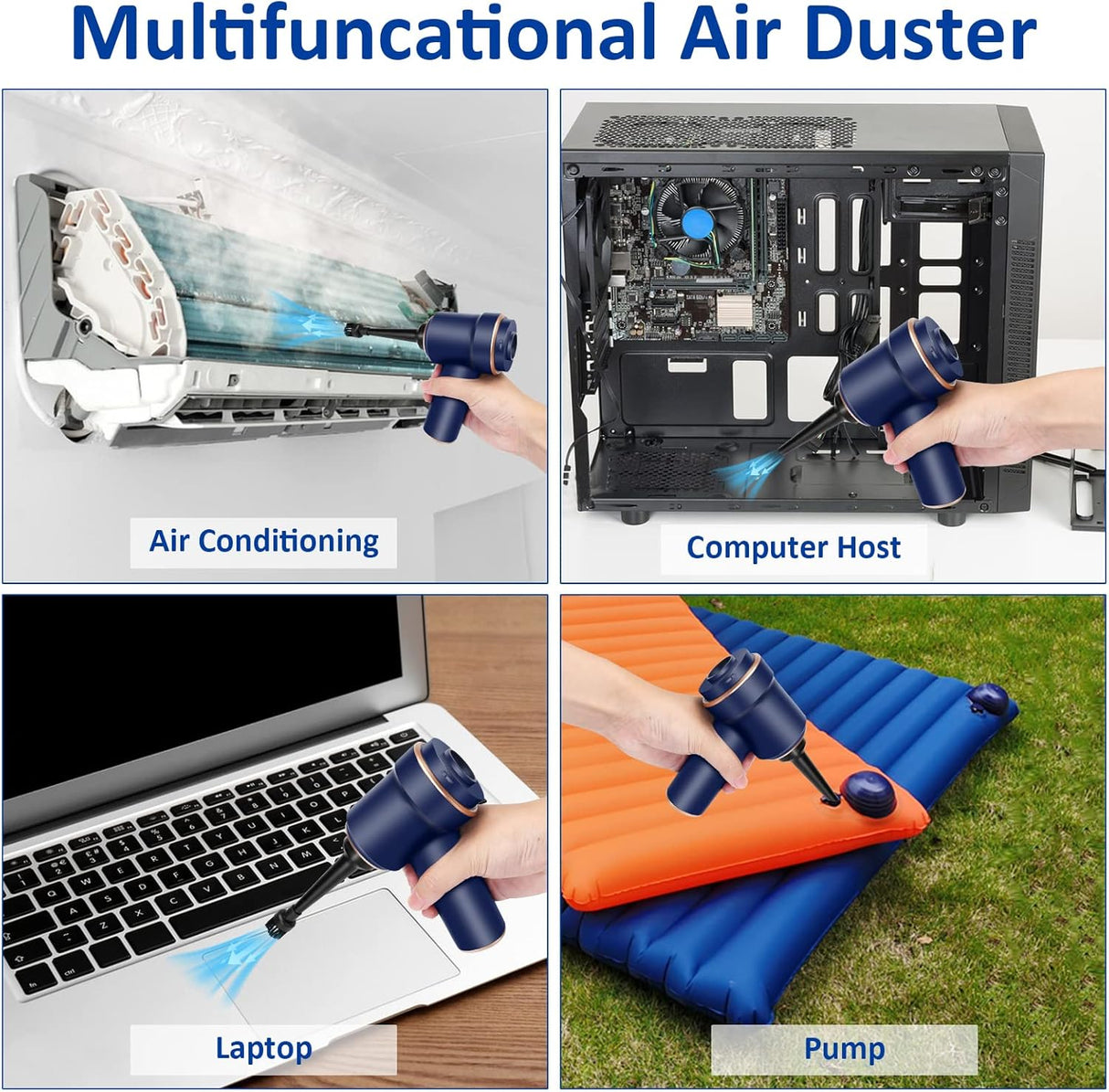 Aspiradora Mini 8Kpa, 120W, 2 en 1, con Luz LED, Sin Cable