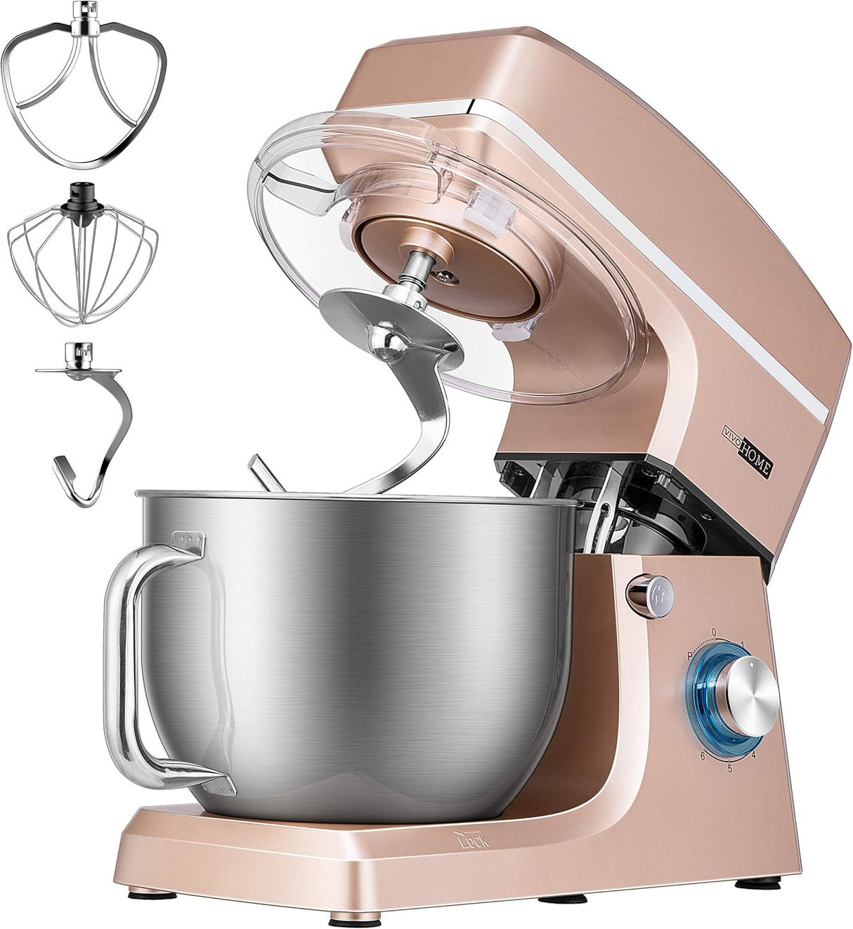 Batidora VIVOHOME 7.5 Qt, 660W, 6 Velocidades, Modelo Mixer
