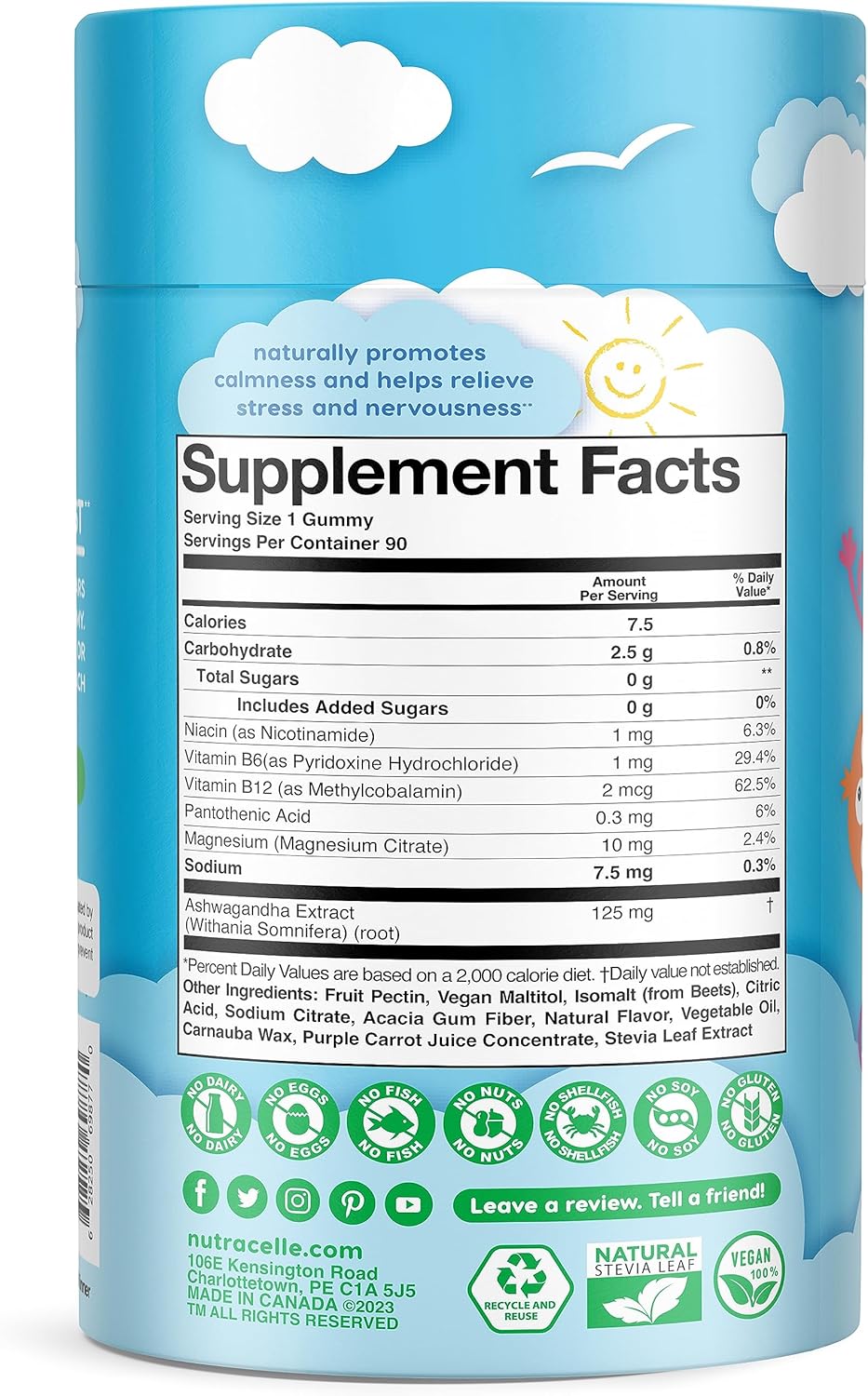 Gummy Calmante NUTRAMIN Kids con Magnesio y Ashwagandha 90 ct