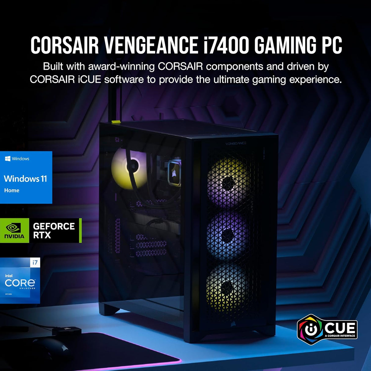 Computadora Corsair Vengeance i7400 Series PC para juegos