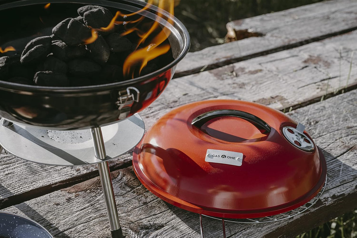 Parrilla Portátil Gas One 14 con tapa y sistema de ventilación
