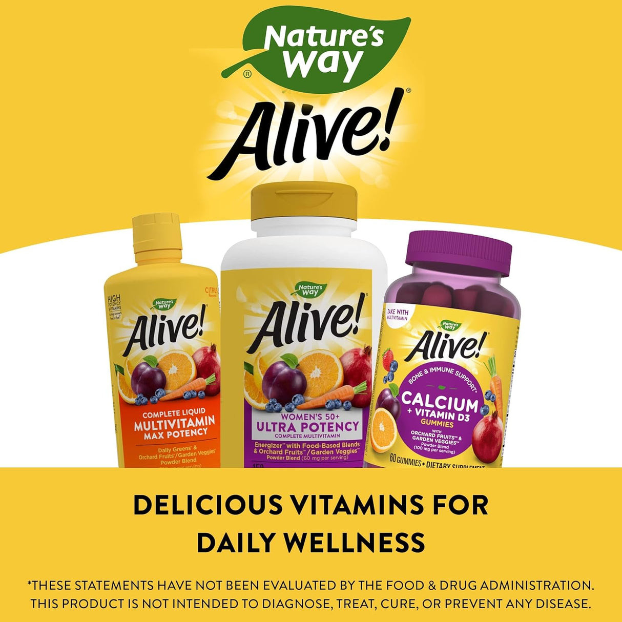 Suplemento ¡Alive! Multivitamínico completo 50+ Ultra Potenc
