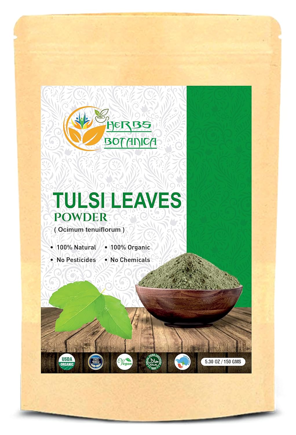 Polvo de Tulsi Orgánico Vitalidad y Bienestar - Ocimum Sanctum