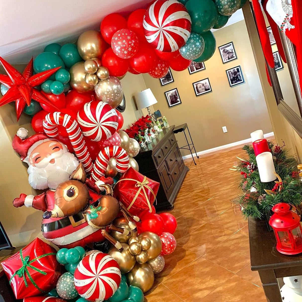 Kit de Guirnalda de Globos Navideños para Fiestas y Año Nuevo