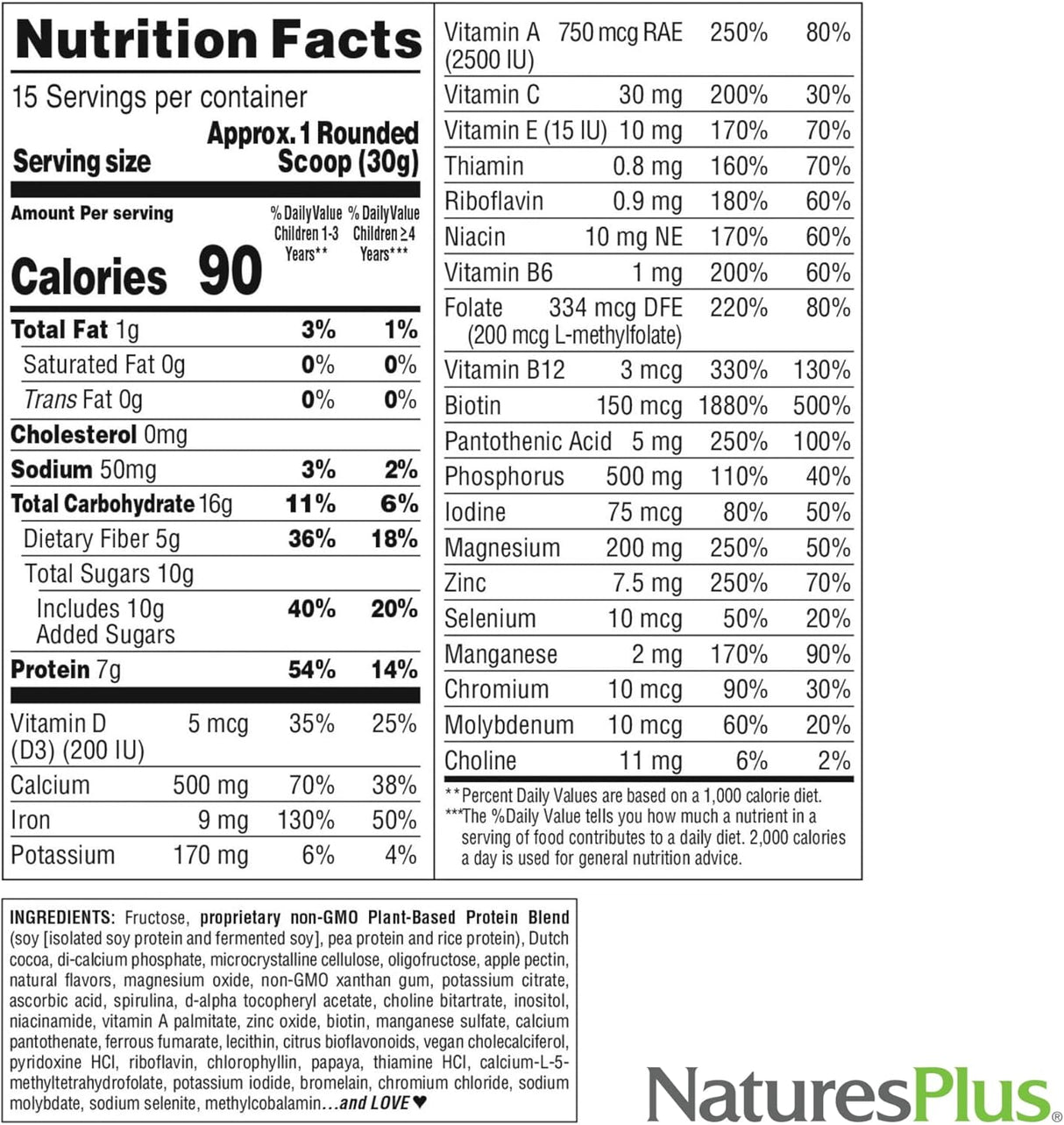 Proteína en polvo para niños SPIRU-TEIN Junior - 1 lb - Vegana