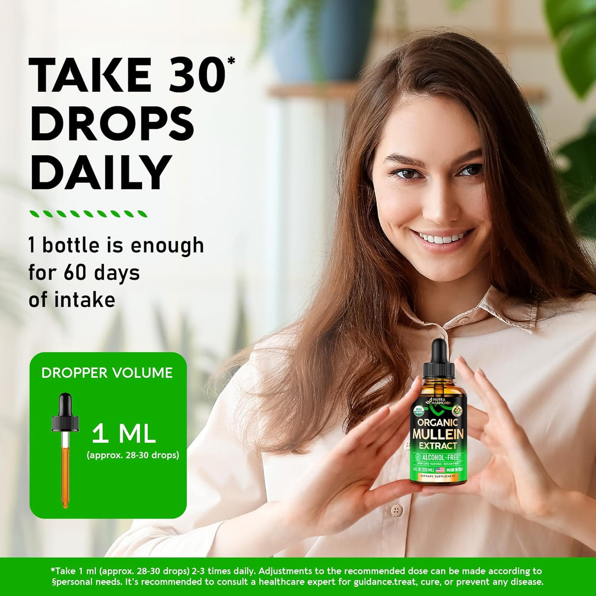 Suplemento Gotas de extracto de hoja de gordolobo limpieza