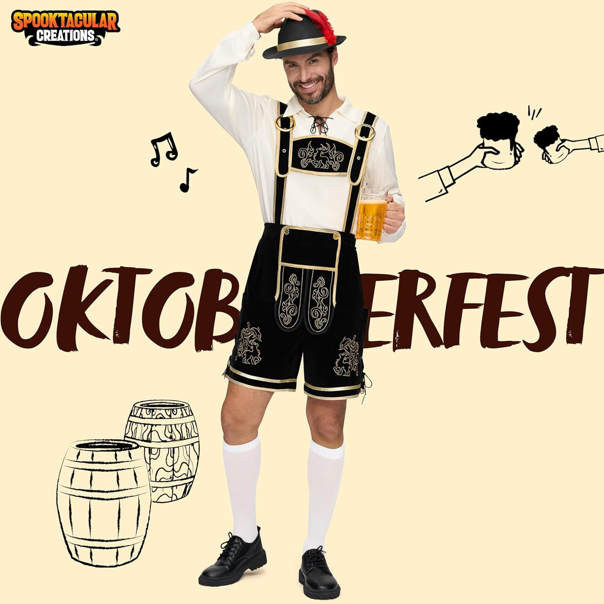 Disfraz Oktoberfest Creations, incluye sombrero y set