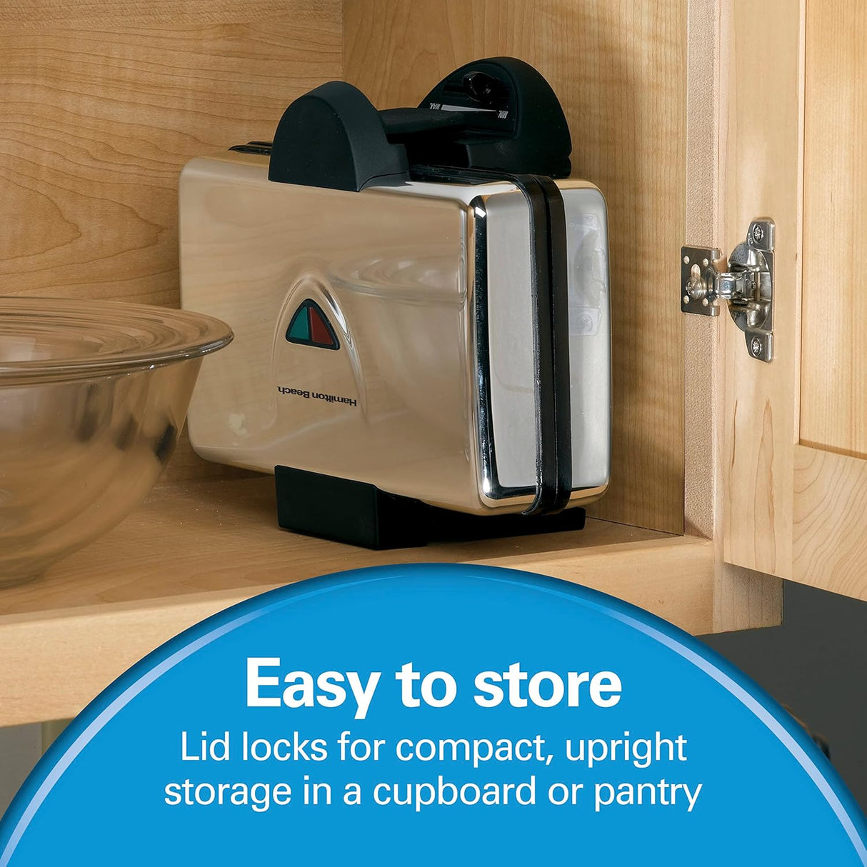 Wafflera estilo belga 26009 de Hamilton Beach Plateado