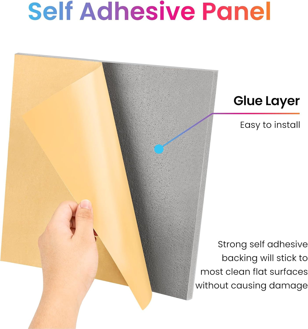 Paneles Acústicos Fstop Labs 1 x 12 x 12 Adhesivos Wedge