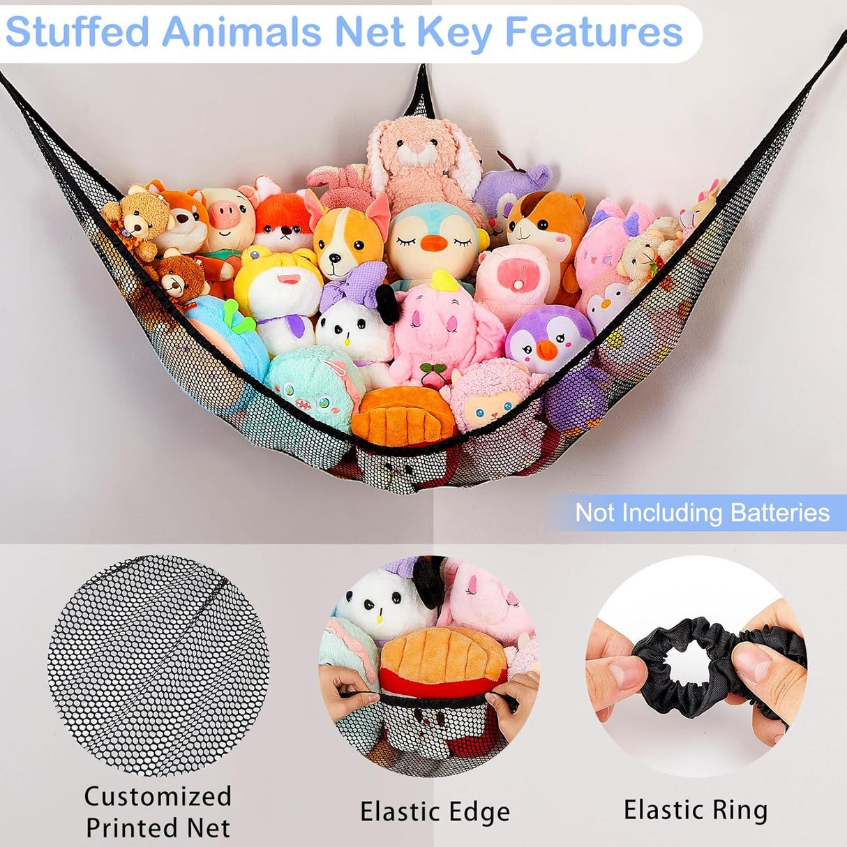 Hamaca para Peluches Basumee con Luz LED y Control Remoto