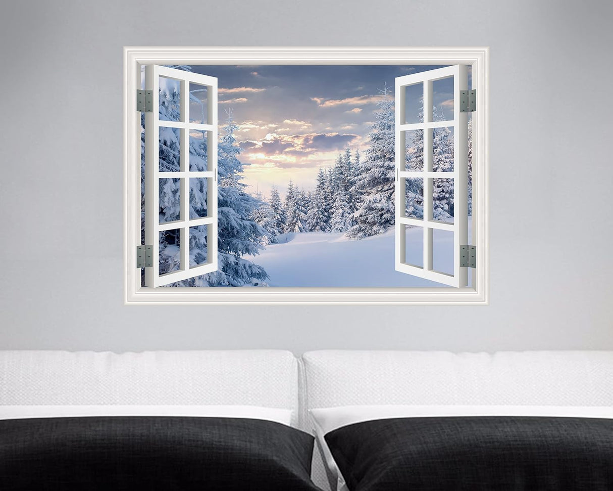 Adhesivo de pared para ventana, mural de pared de ventana