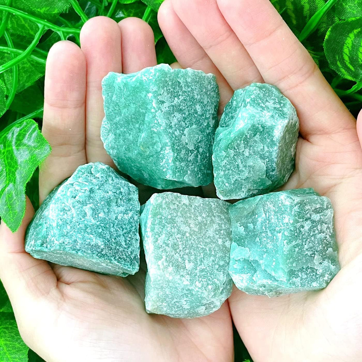 ZHIYUXI Cristales crudos de aventurina verde de 2 in