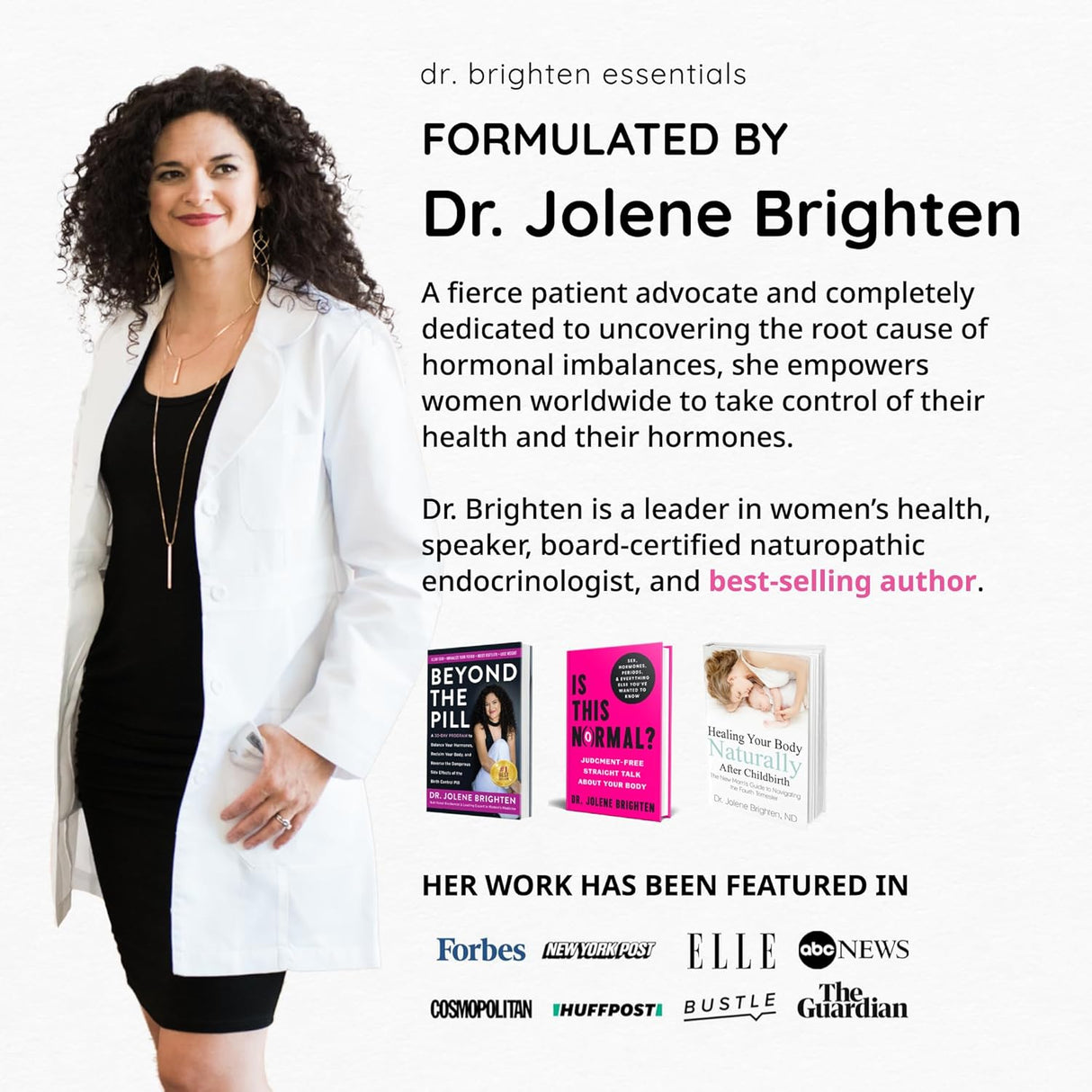 Dr. Brighten Myoinositol Plus: Hormonal y PCOS, Fórmula 60 caps