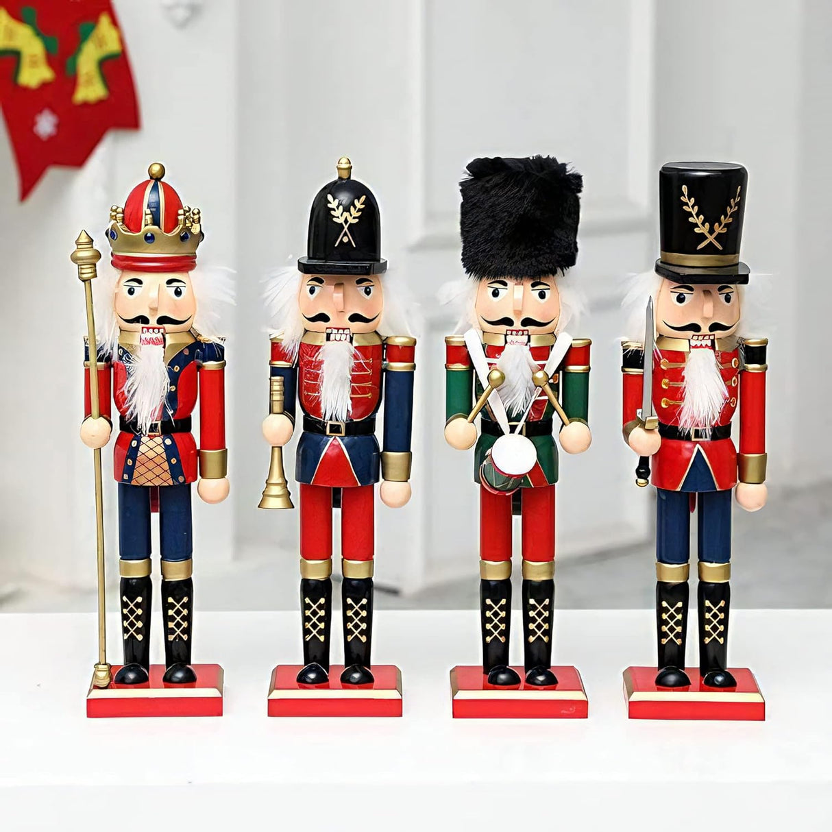 Adornos de Navidad Nutcracker de Madera 12 Pulgadas (Set)