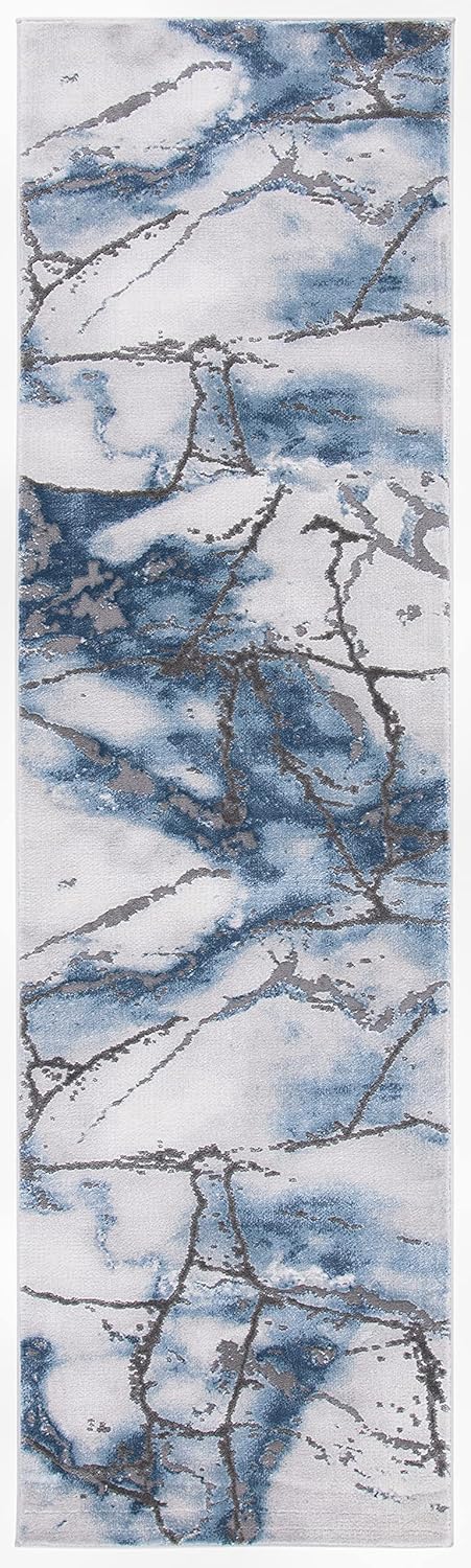 Runner de alfombra moderna abstracta, diseño fácil cuidado, CFT877L