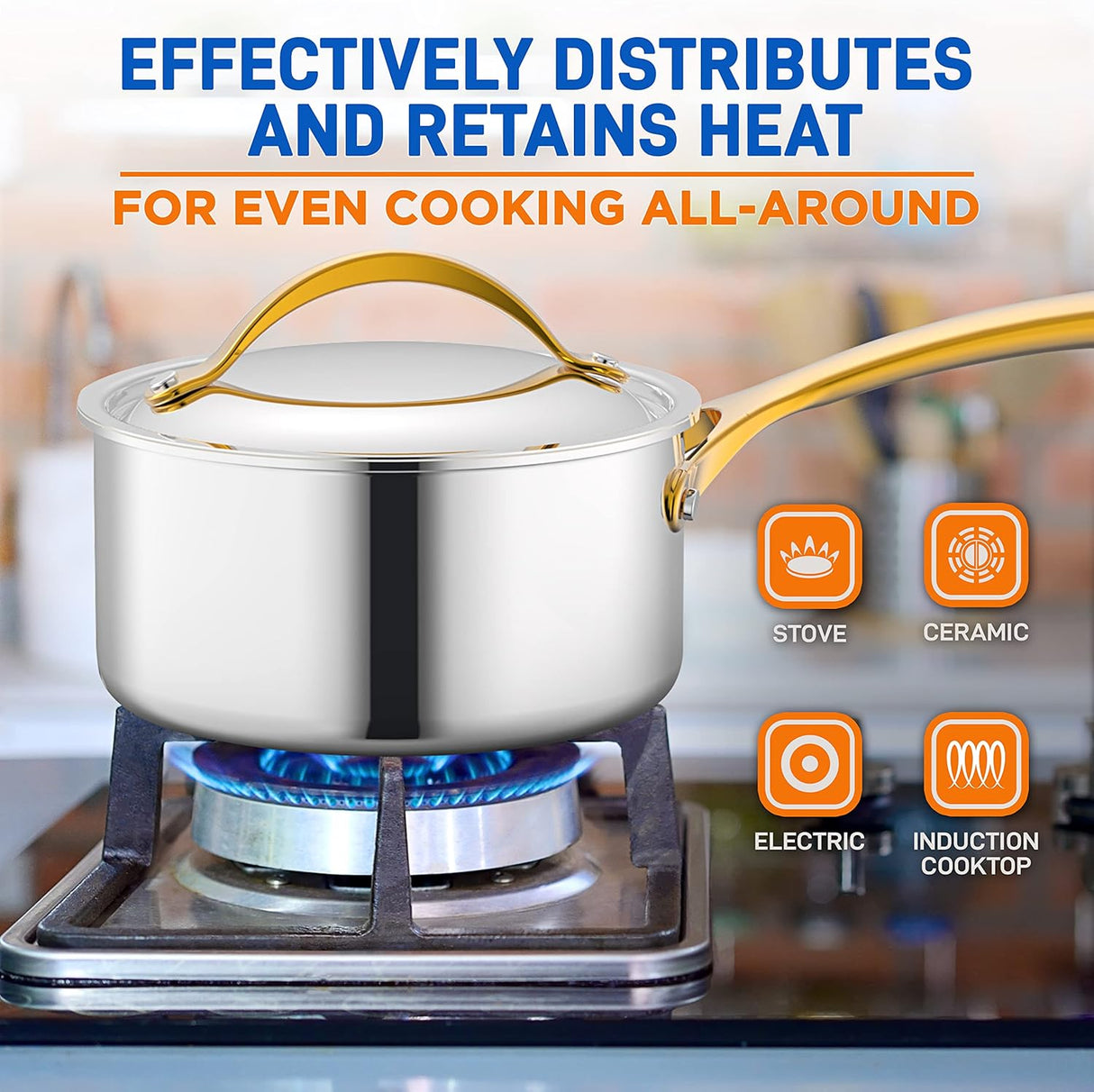 Juego de ollas de cocina NUTRICHEF NCSTS16