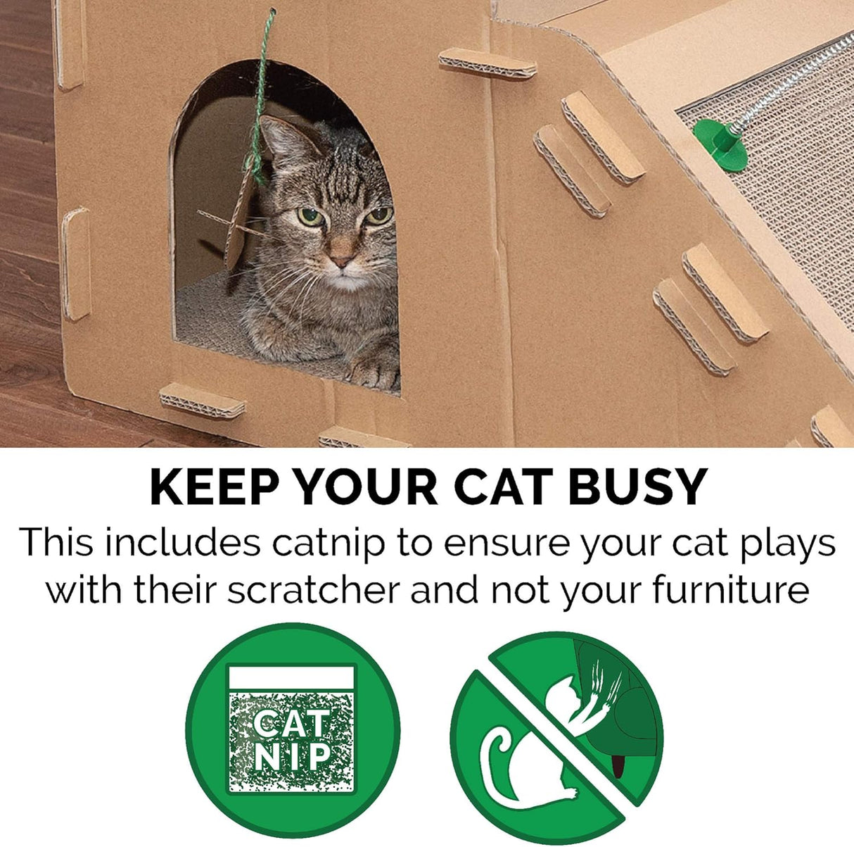 Muebles para gatos y rascadorcon hierba gatera