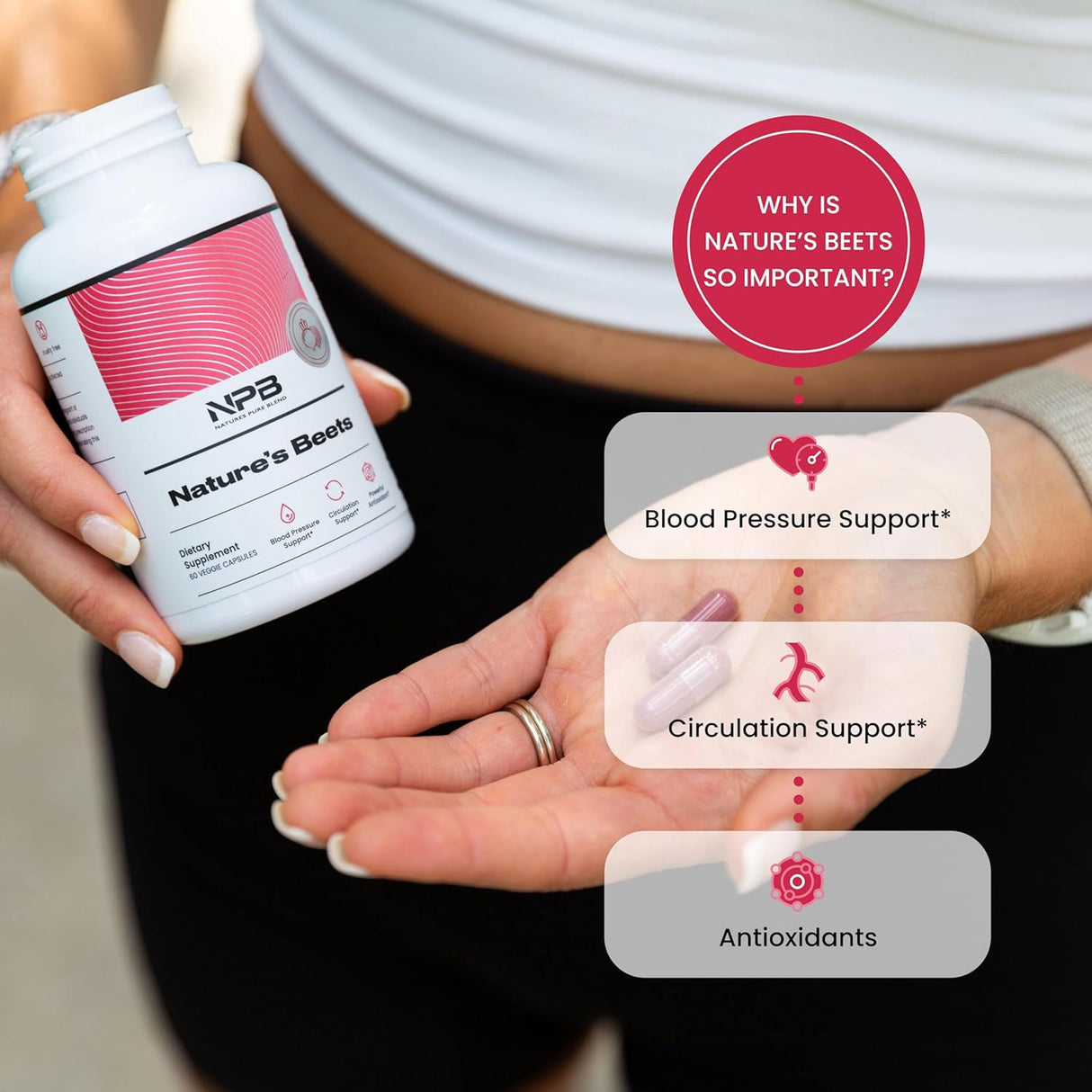 Capsulas de Remolacha Orgánica Nature's Pure Blend