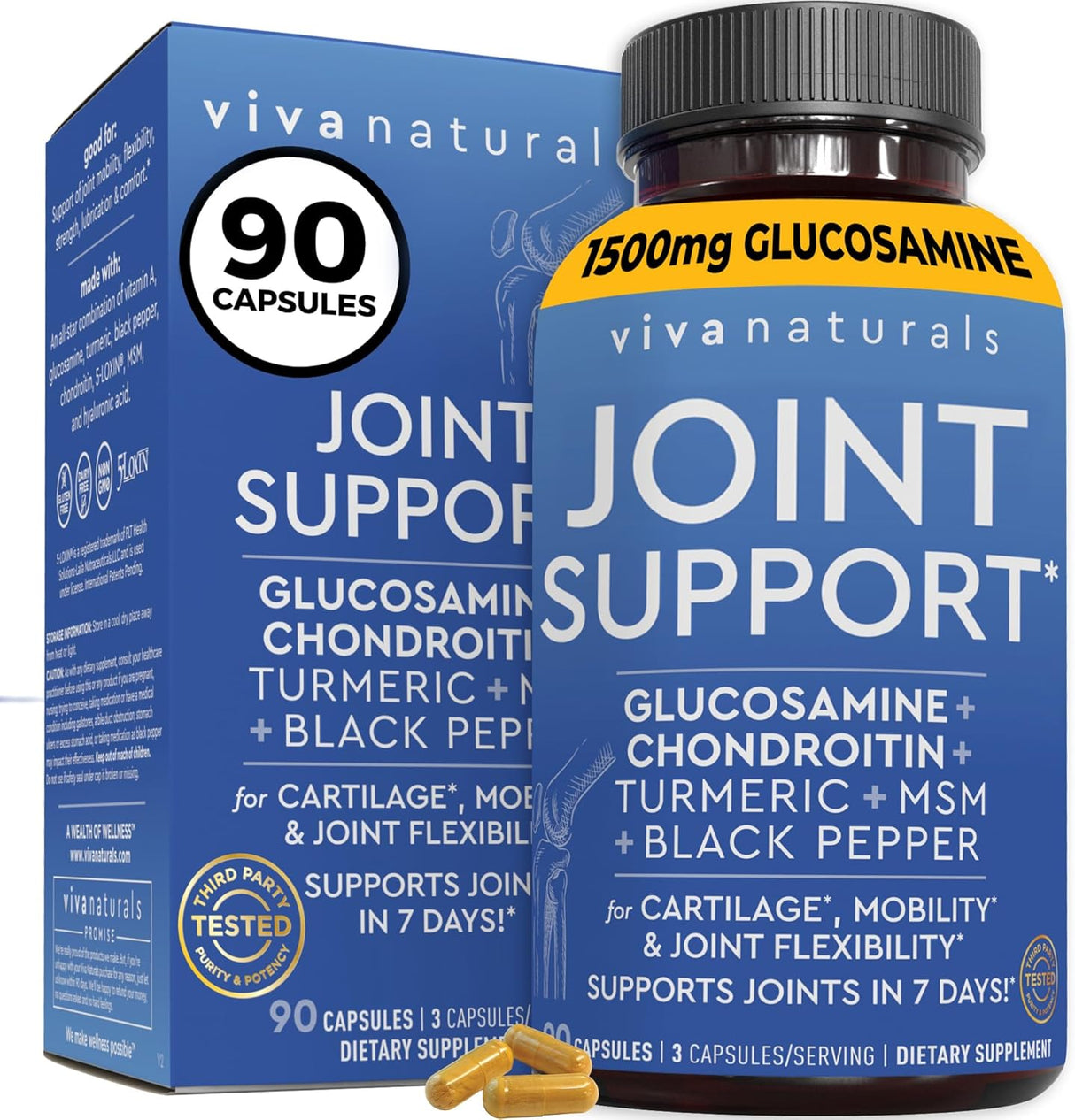 Suplemento de apoyo articular de glucosamina condroitina MSM